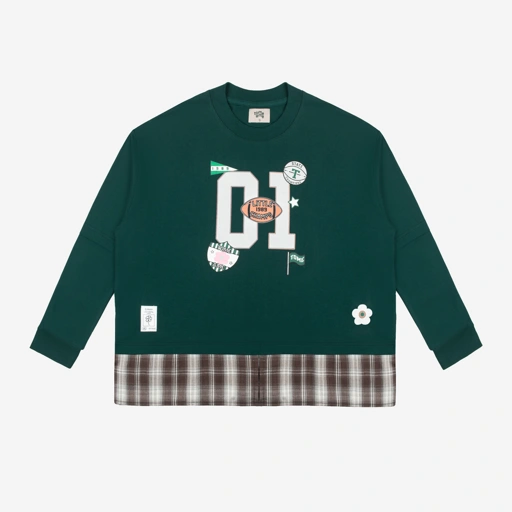 Tome Ame - Fujiko Boxy Longlseeve Tee Dark Green - Kaos Lengan Panjang Oversized 24s