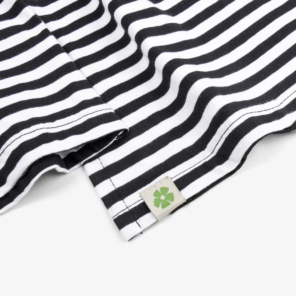 Tome Ame - Mina Striped Oversize Tee Black