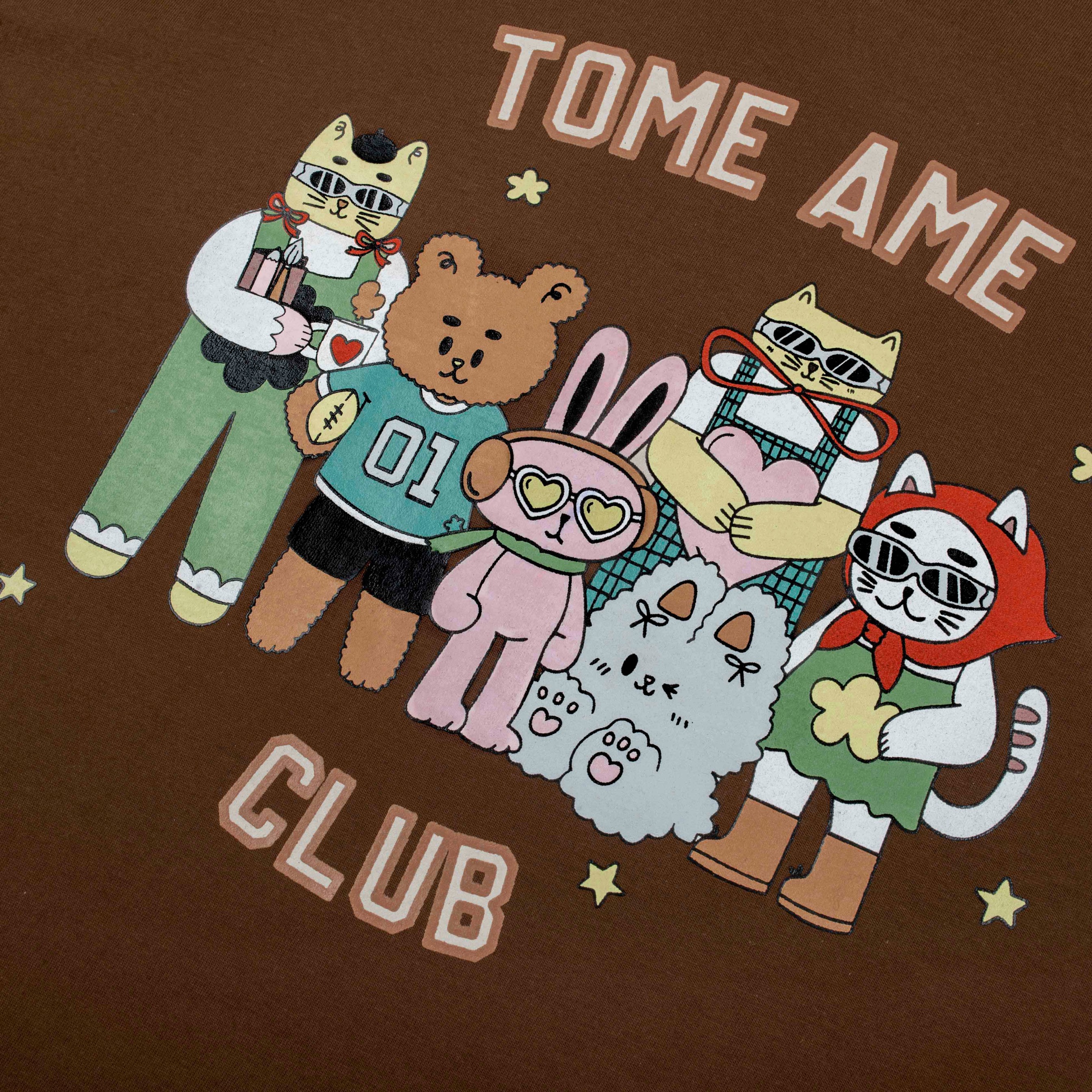 Tome Ame - Tome Club Boxy Longsleeve Brown - Kaos Lengan Panjang Oversized Coklat 24S