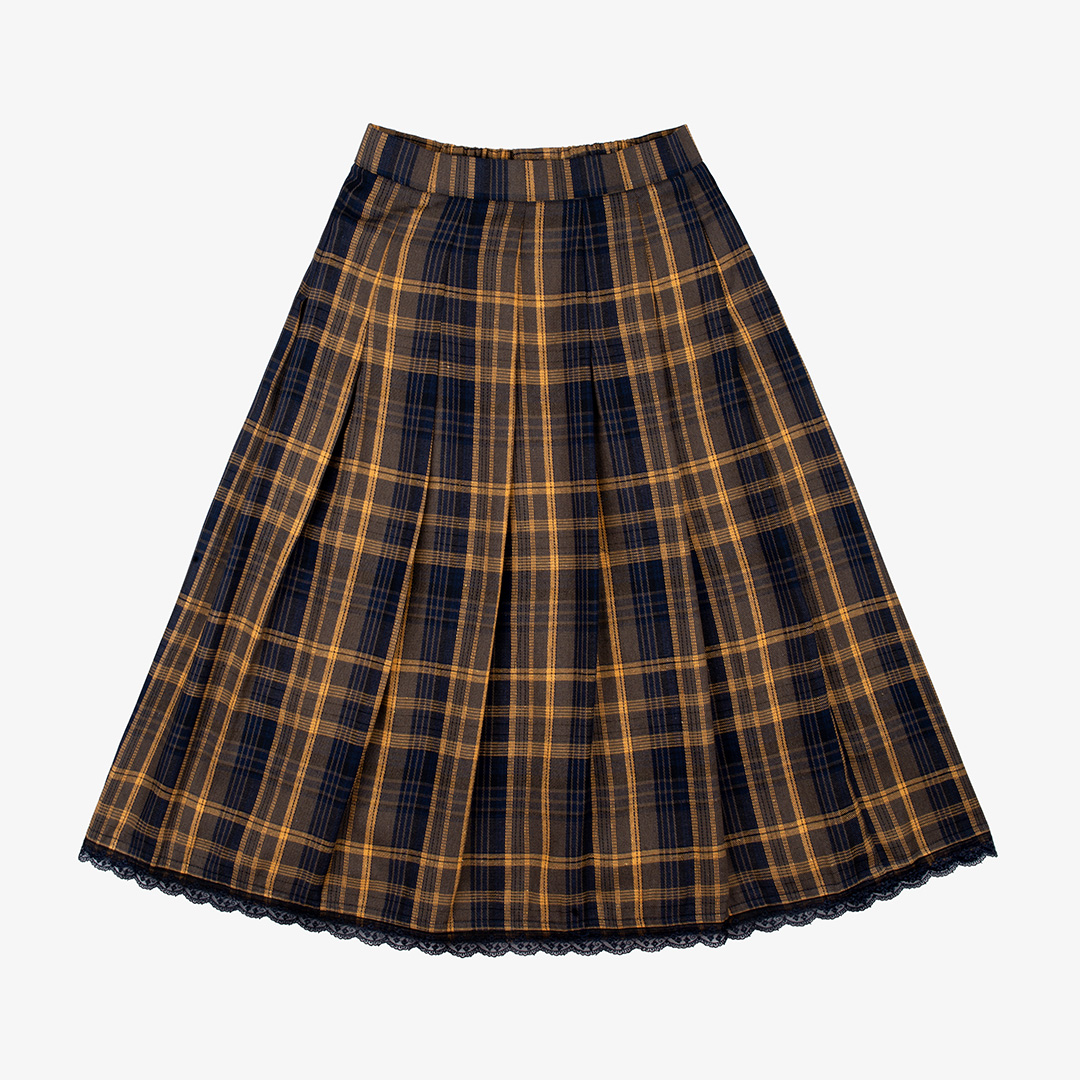 Ouka Skirt Midi Navy