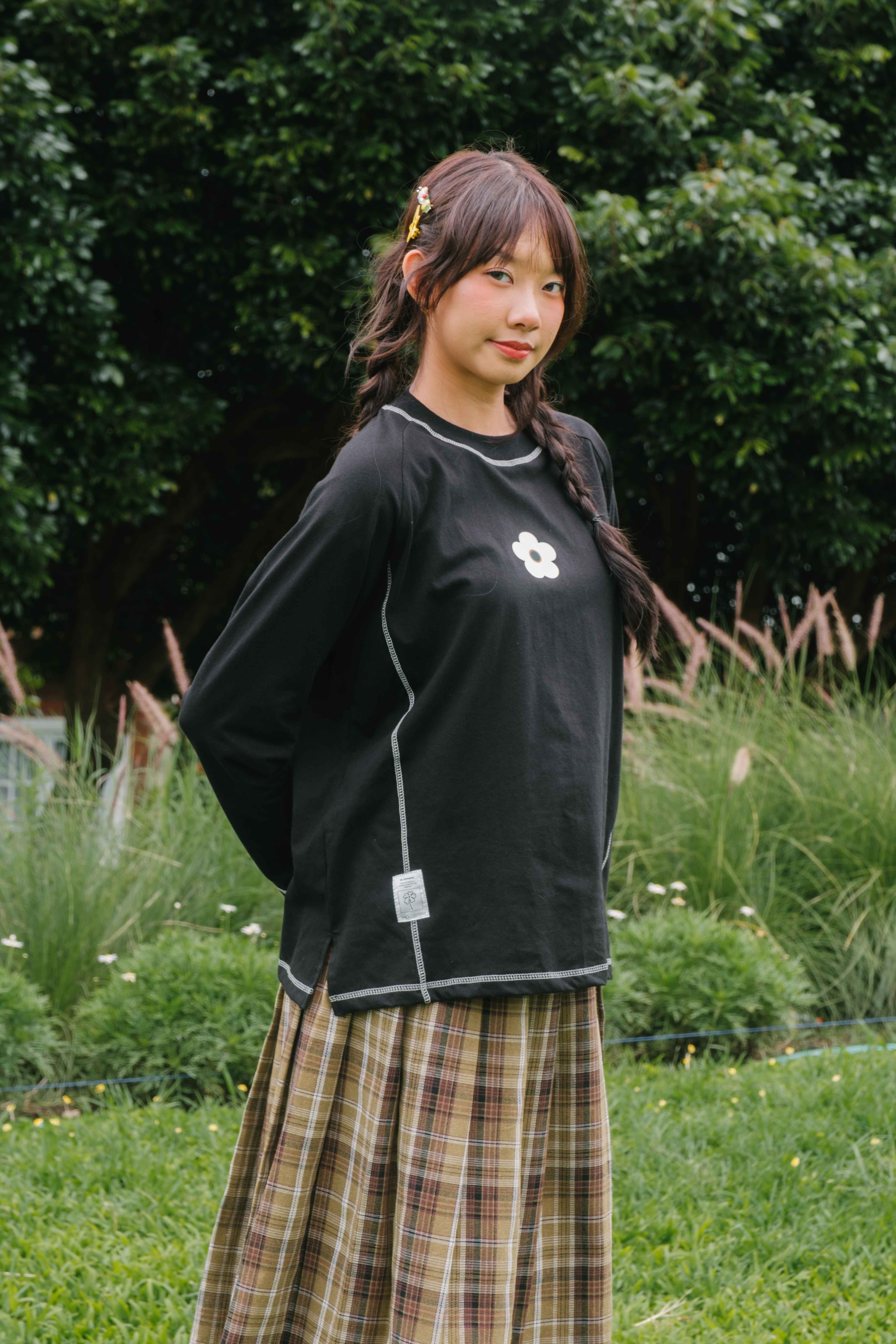 Tome Ame - Yuma Long Sleeve - Kaos Lengan Panjang 24S Logo Bunga