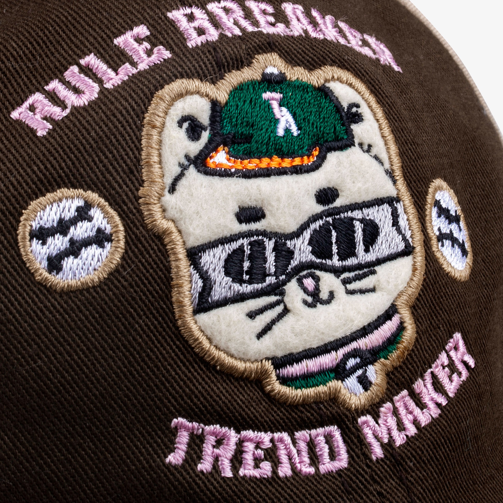 Tome Ame - Meow Cap Brown - Topi Baseball Embroidery Coklat