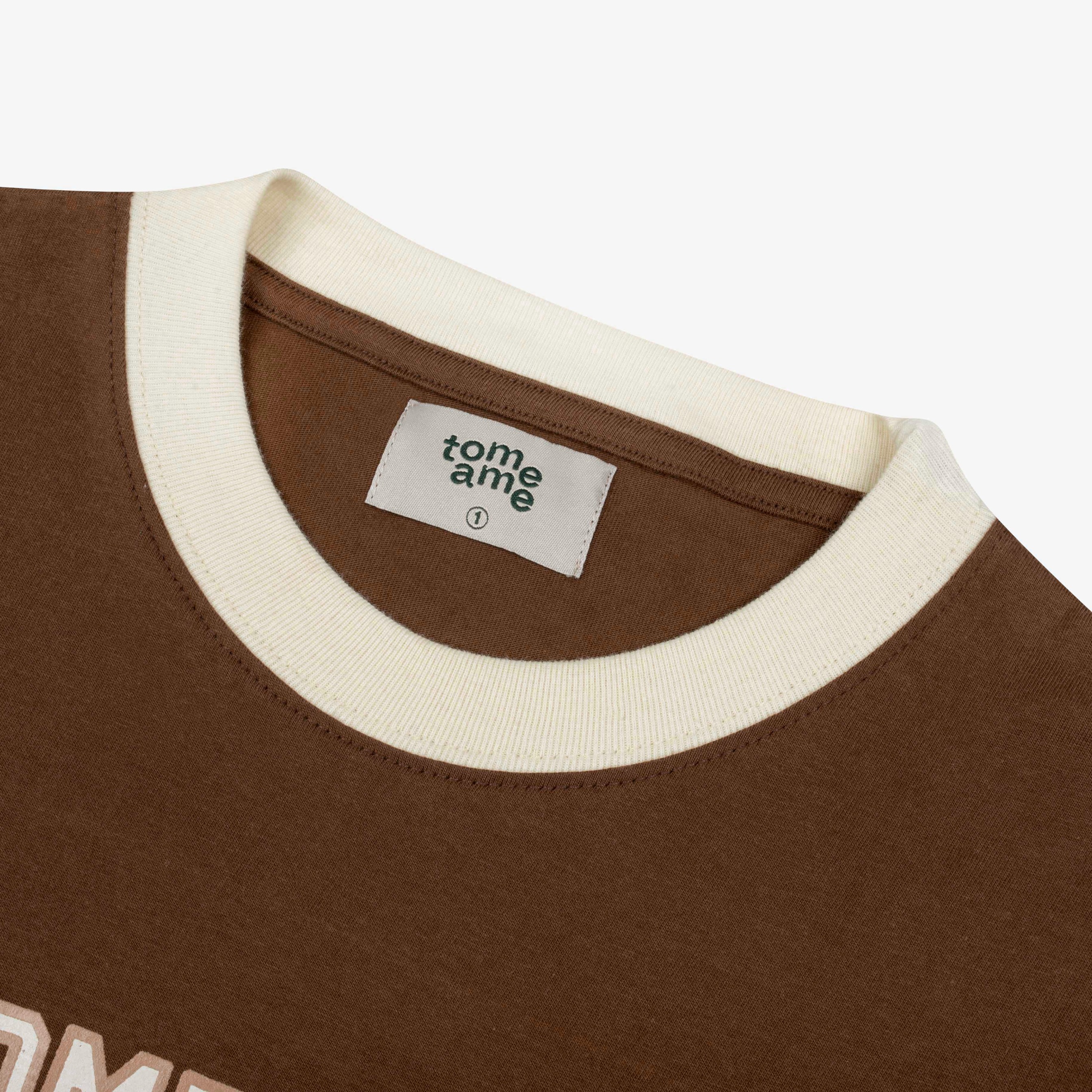 Tome Ame - Tome Club Boxy Longsleeve Brown - Kaos Lengan Panjang Oversized Coklat 24S