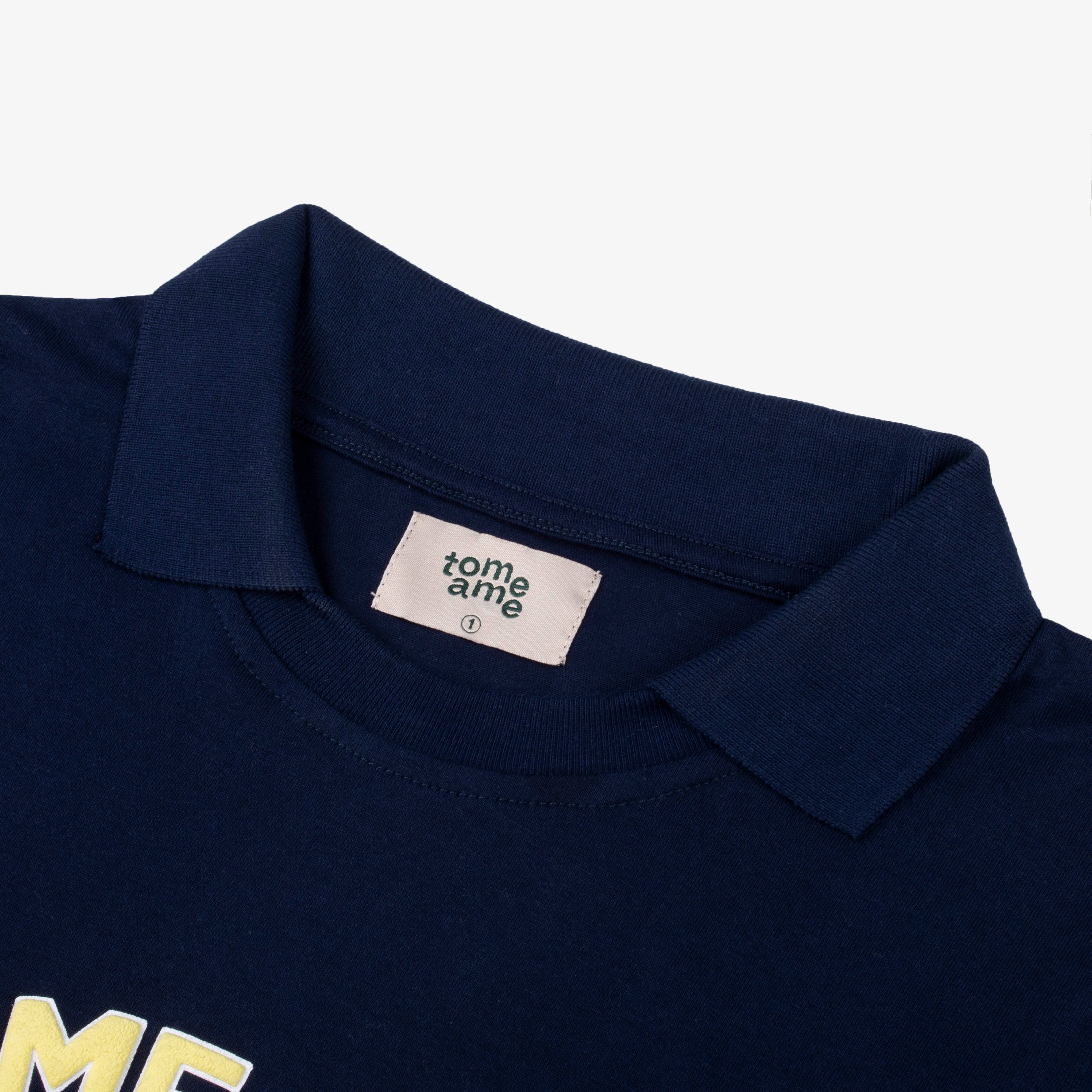 Tome Ame - Yumi Boxy Longsleeve Tee Navy - Kaos Lengan Panjang Oversized 24S