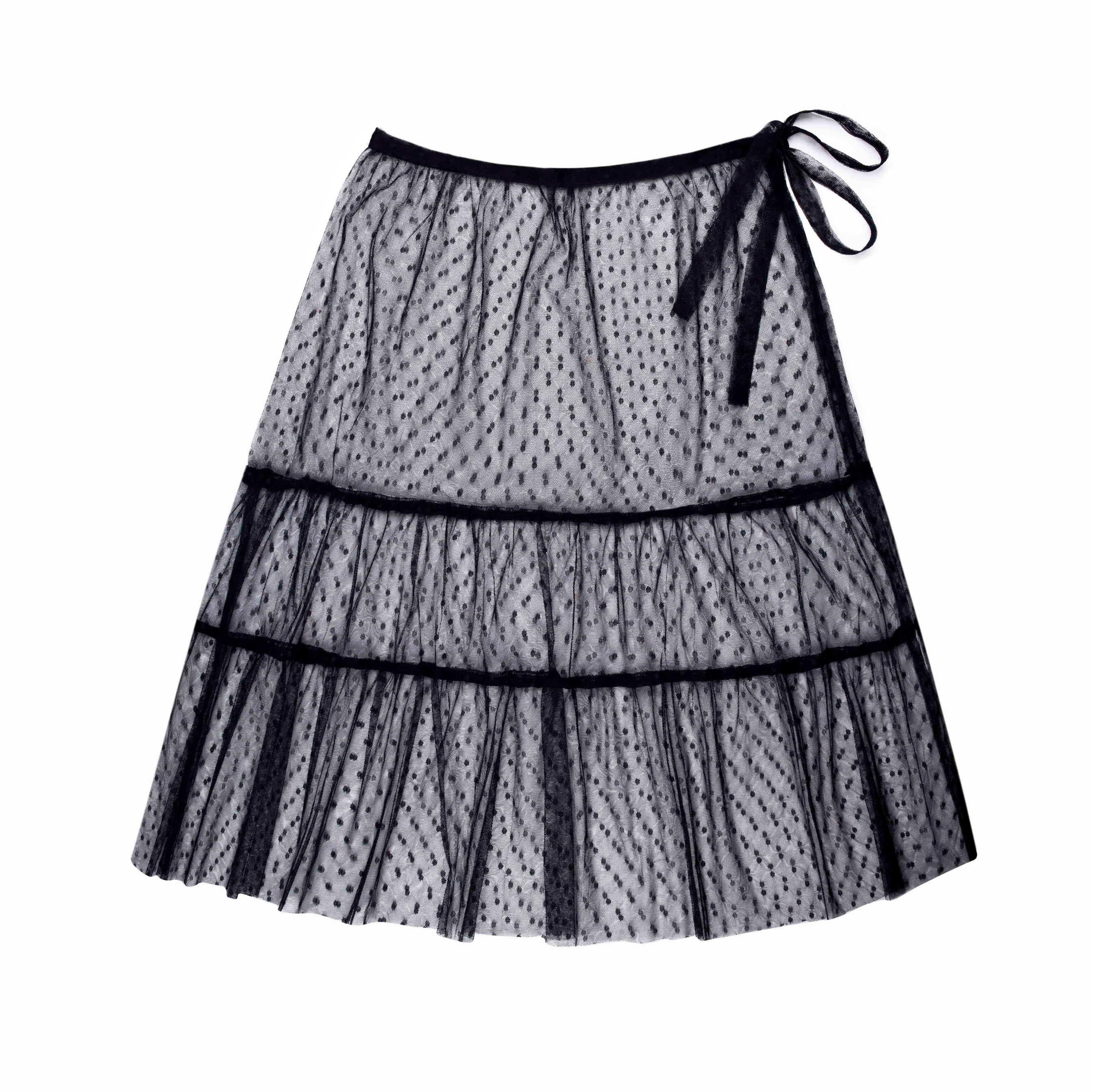 Tome Ame - Ginka Layered Lace Skirt Black - Rok Renda Wanita