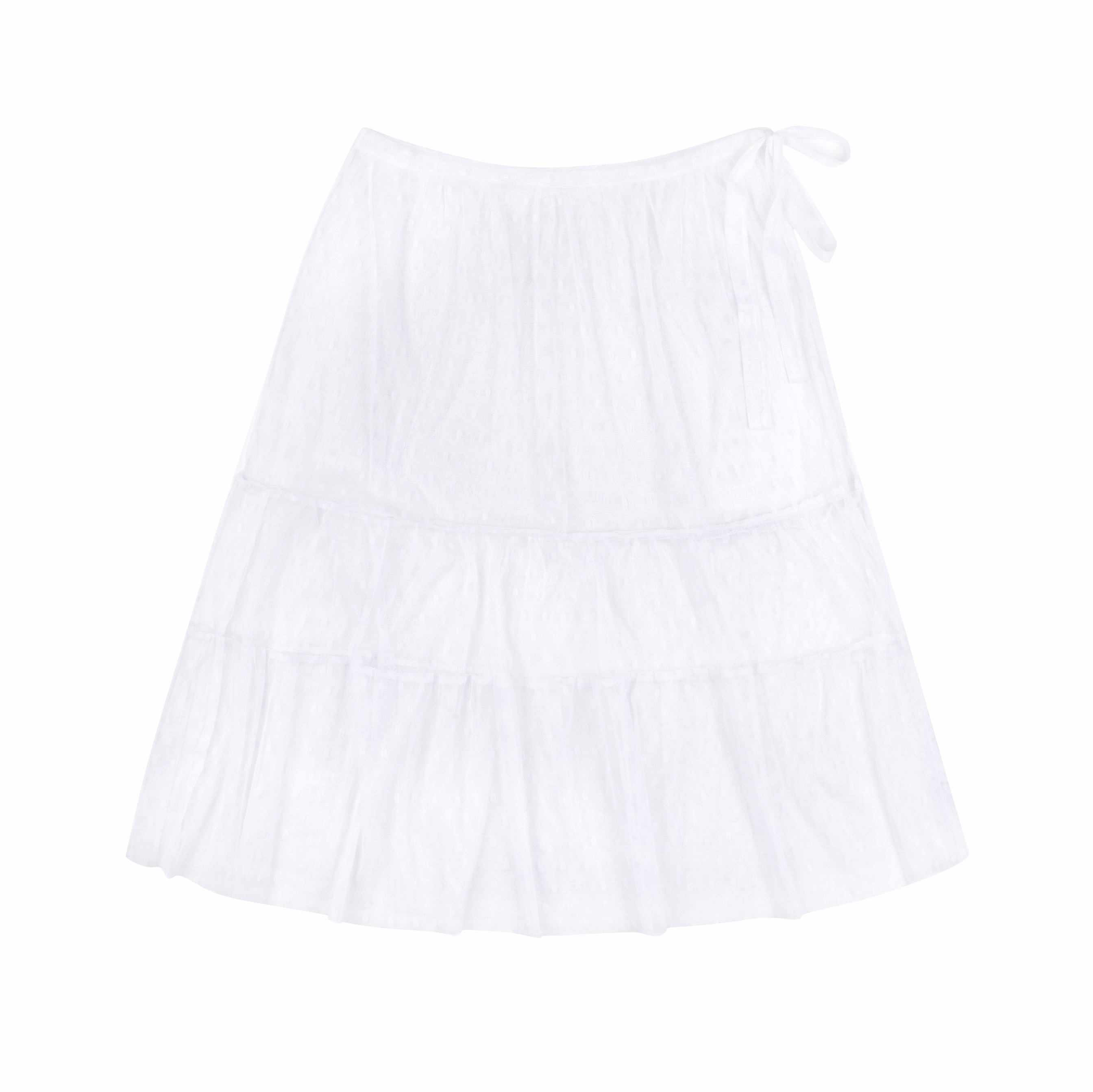Tome Ame - Ginka Layered Lace Skirt White - Rok Renda Wanita