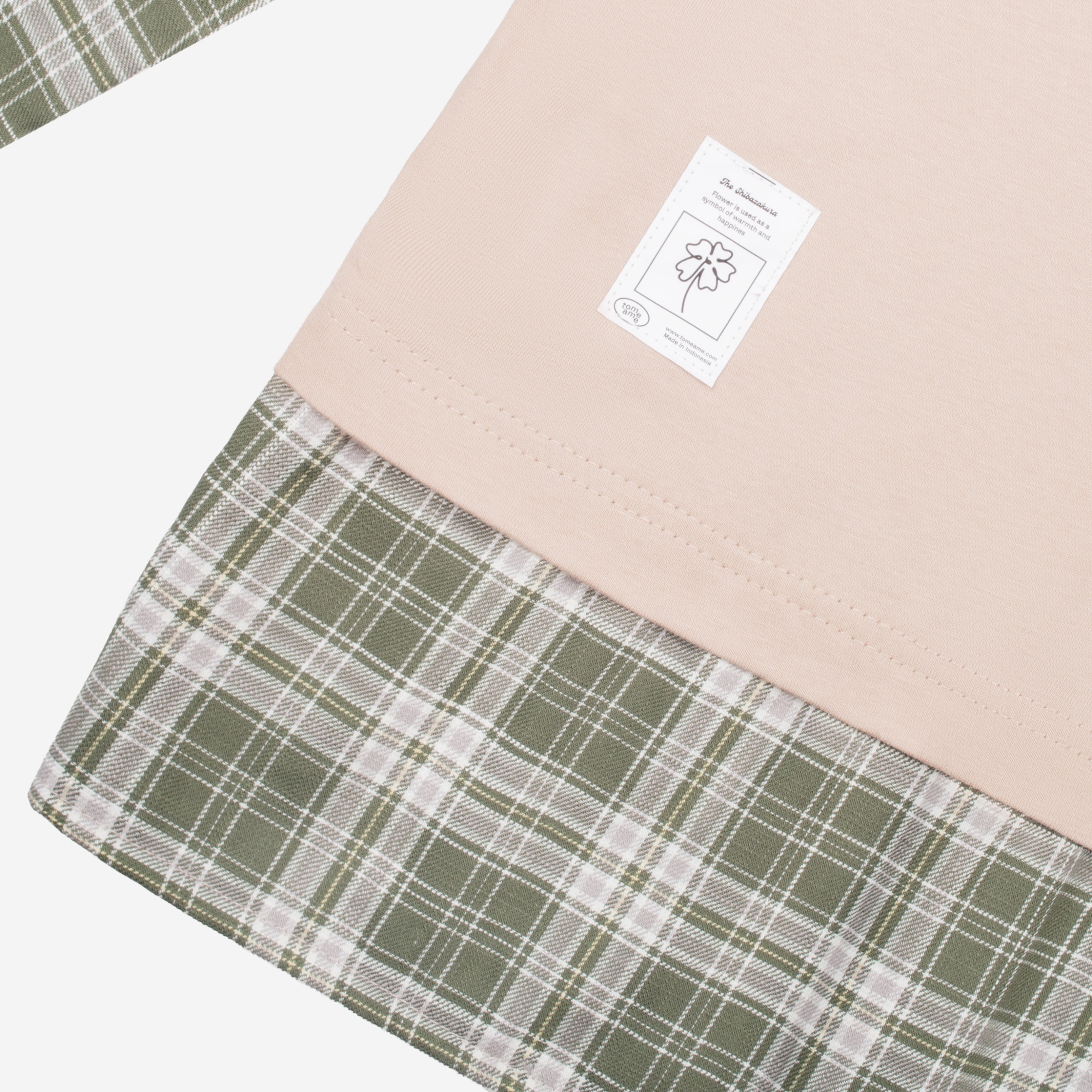 Tome Ame - Ruki Boxy Longsleeve Tee Cream - Kaos Lengan Panjang Oversized 24s Flanel