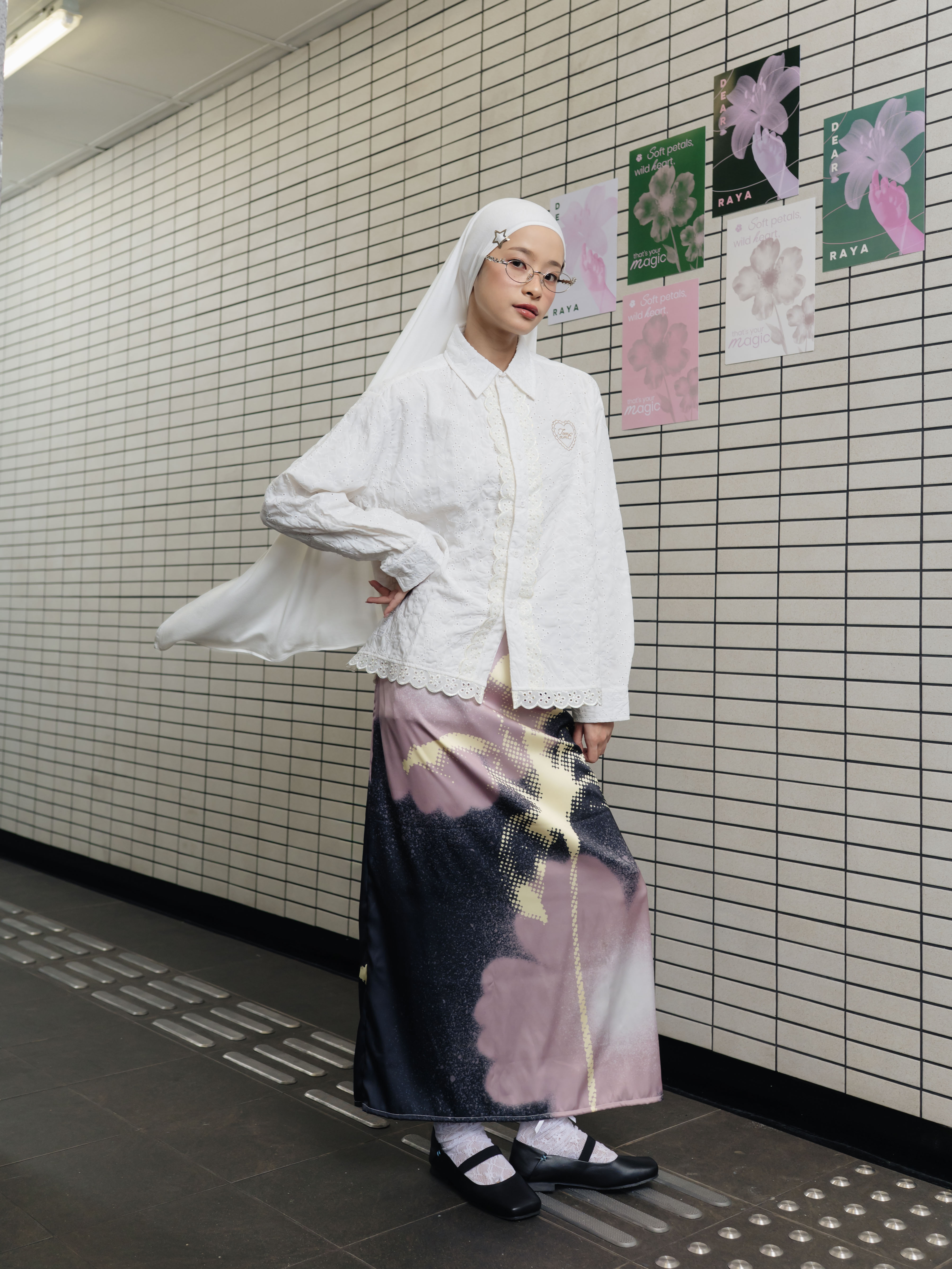 TOME AME - MIKAMI SHIRT - KEMEJA POLOS WANITA LENGAN PANJANG COTTON BORDIR
