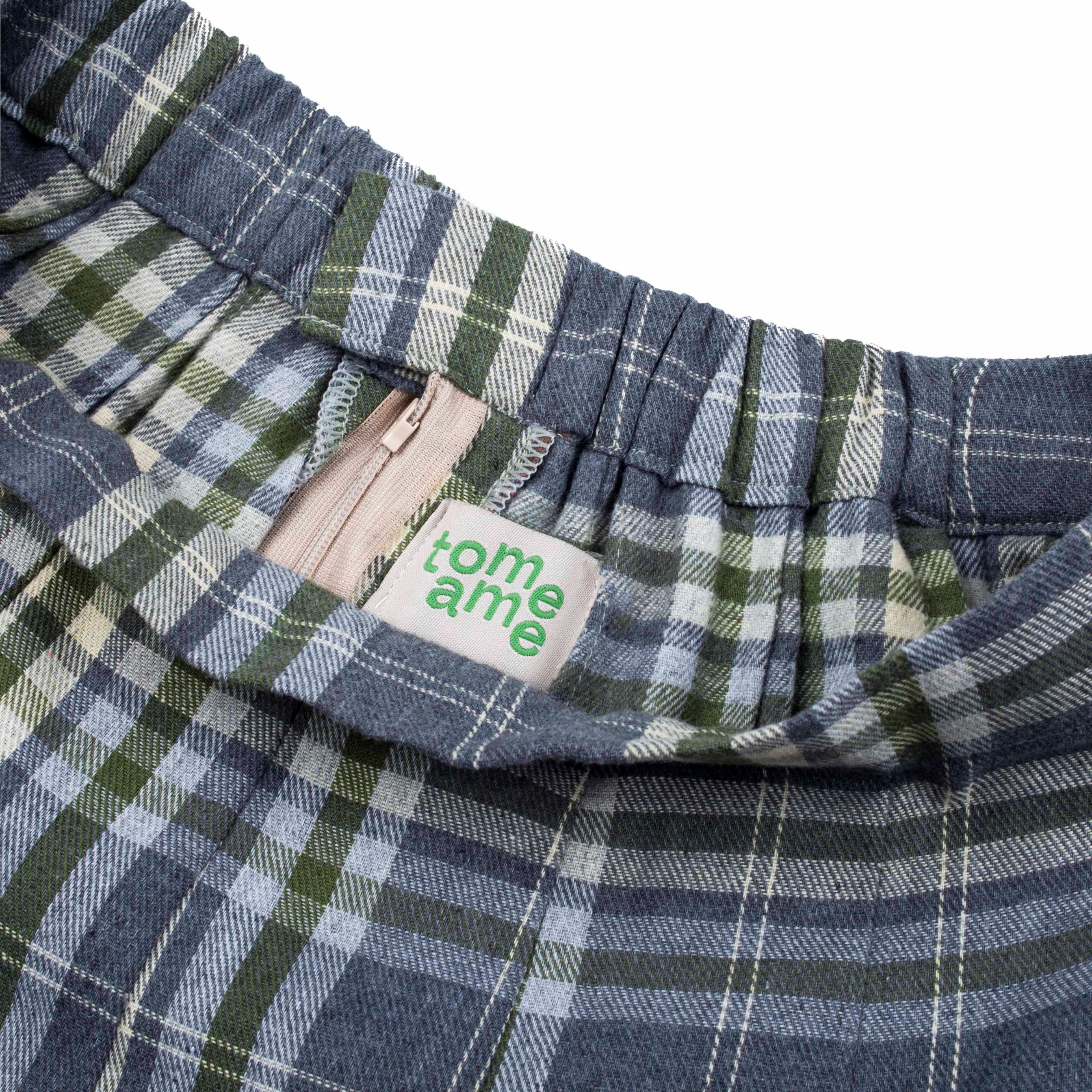 Tome Ame - Ouka Skirt Grey - Rok Tartan Motif Flannel