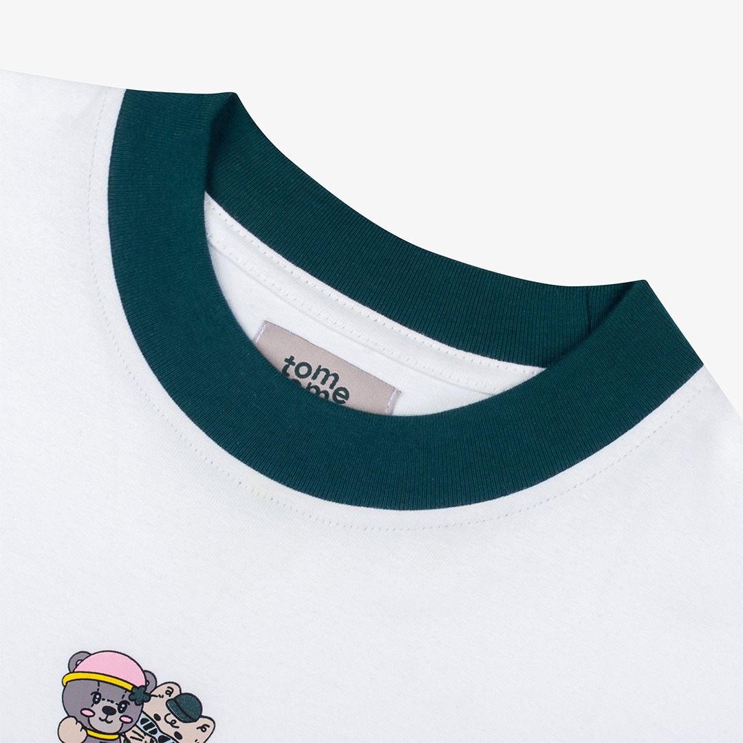 Tome Ame - Hanni Tee White - Kaos Lengan Pendek 24S Motif Ruffle