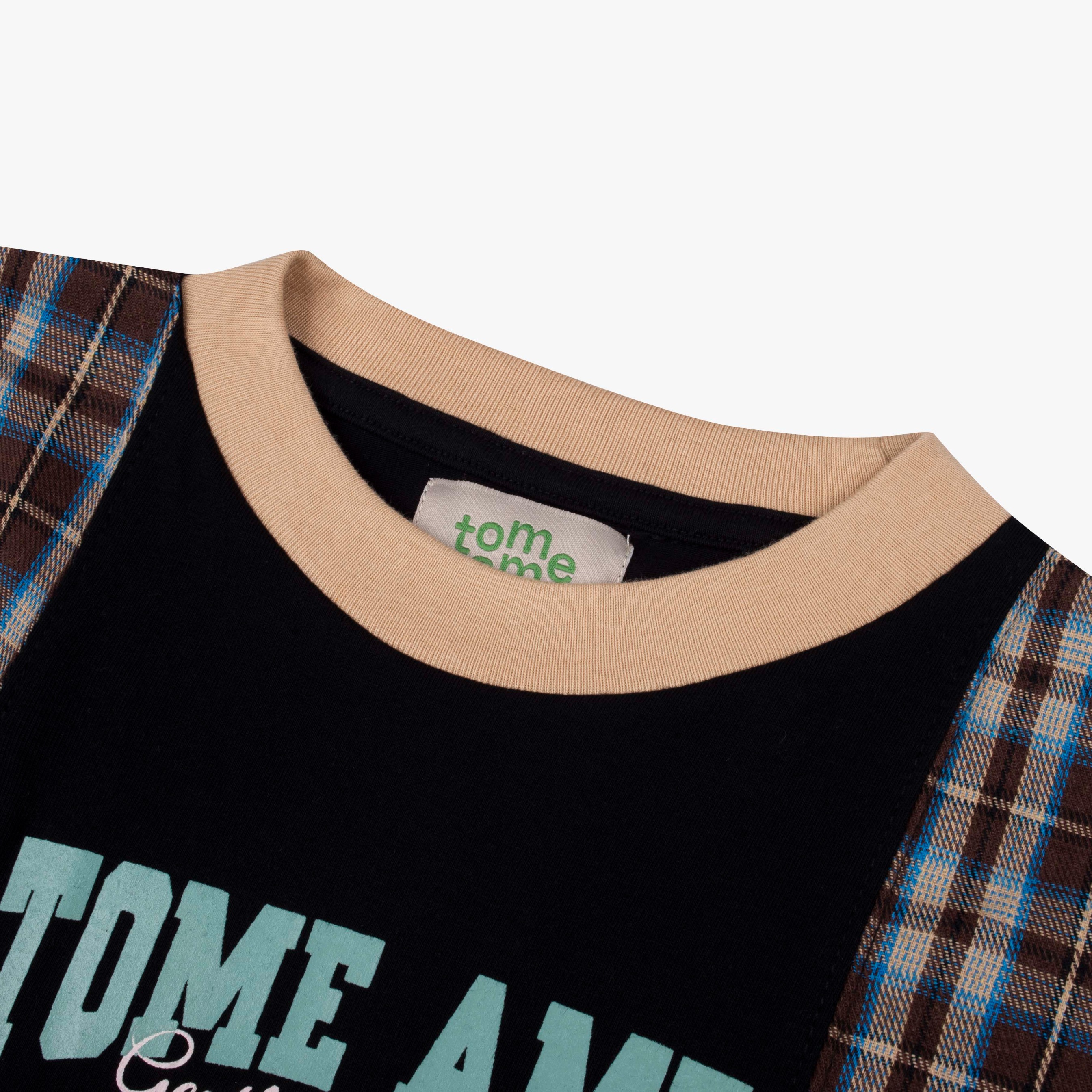 Tome Ame - Ruka Flannel Layered Longsleeve Tee - Kaos Lengan Panjang Aksen Kemeja Flanel