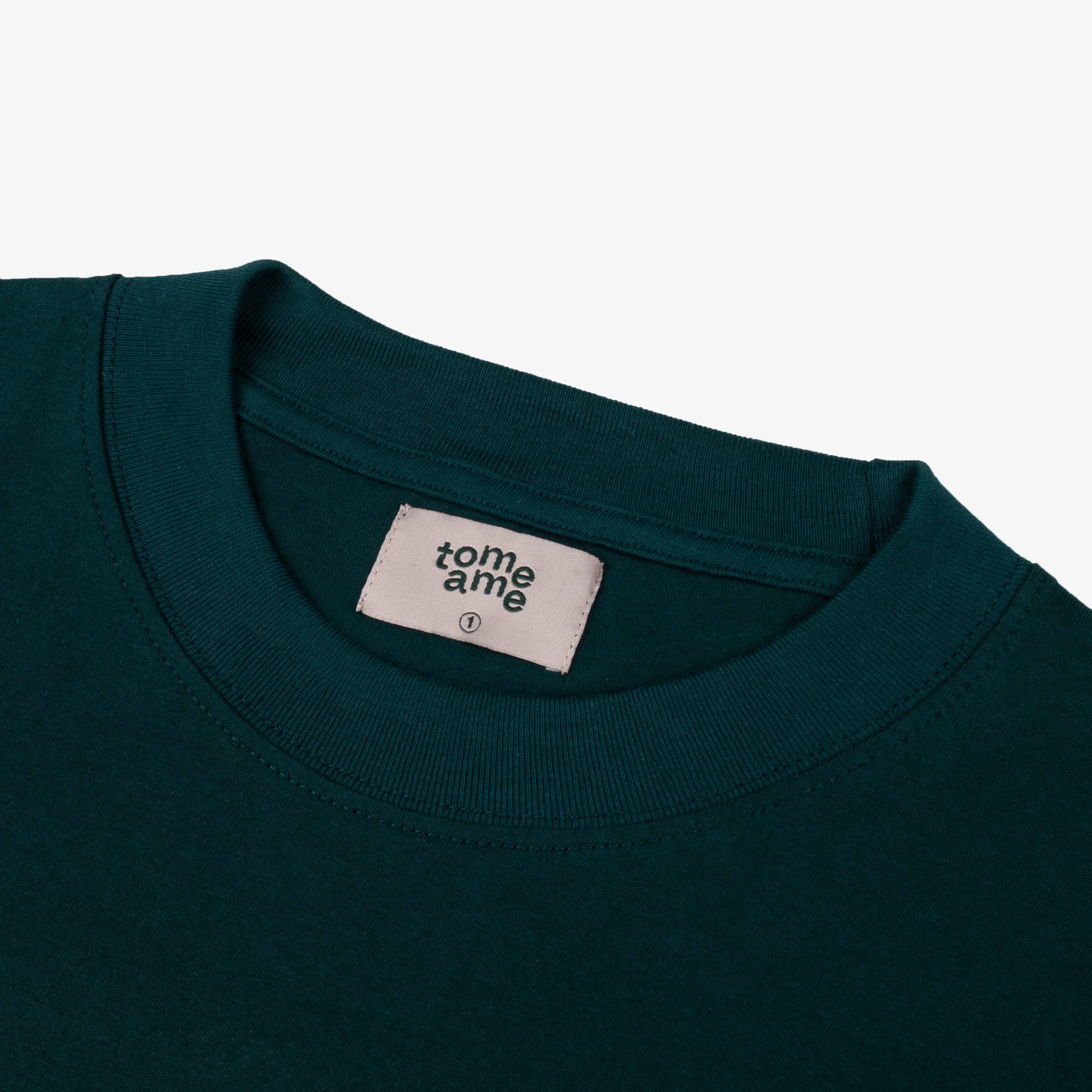 Tome Ame - Fujiko Boxy Longlseeve Tee Dark Green - Kaos Lengan Panjang Oversized 24s