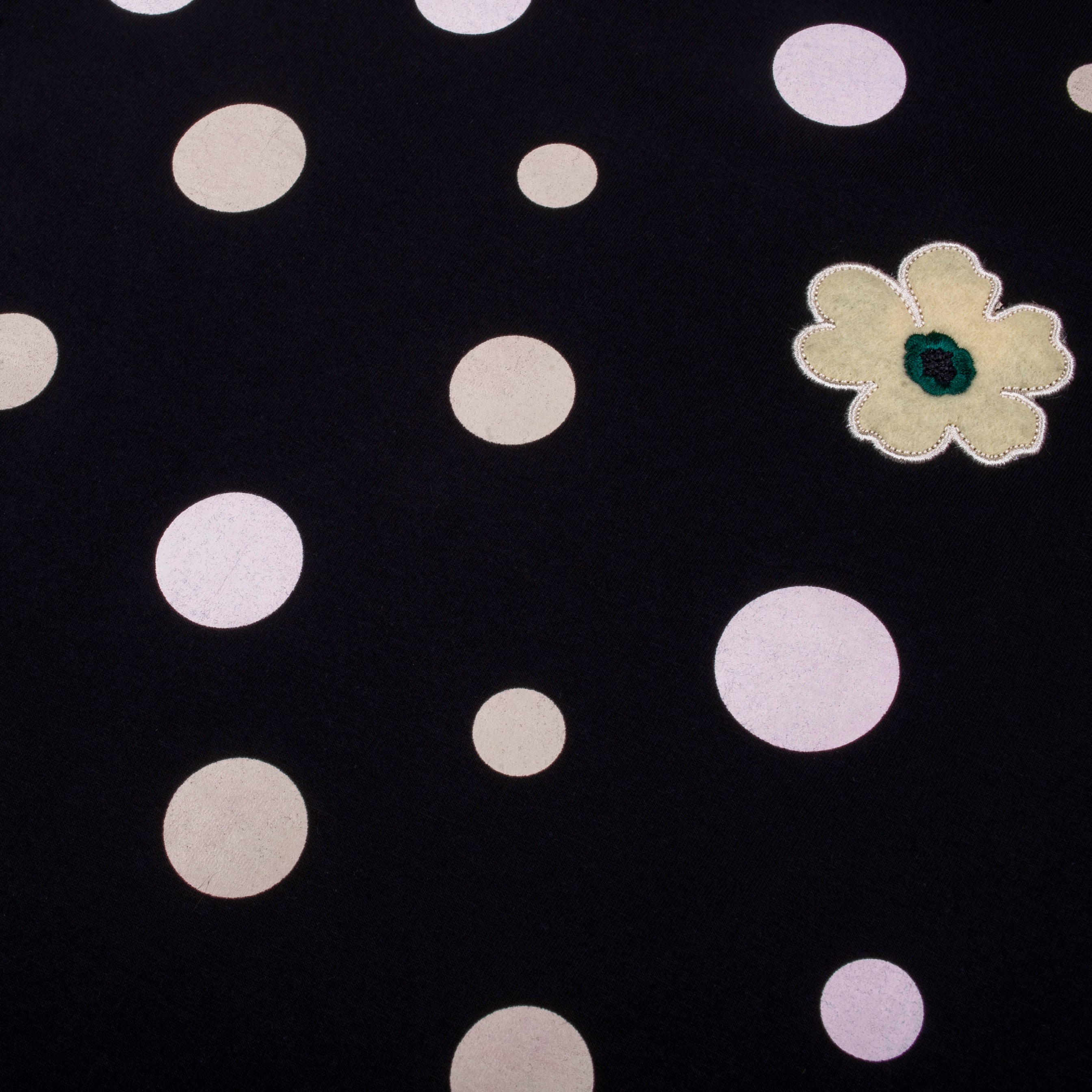 Tome Ame - Polka Longsleeve Black - Kaos Lengan Panjang Polkadot Hitam 24S