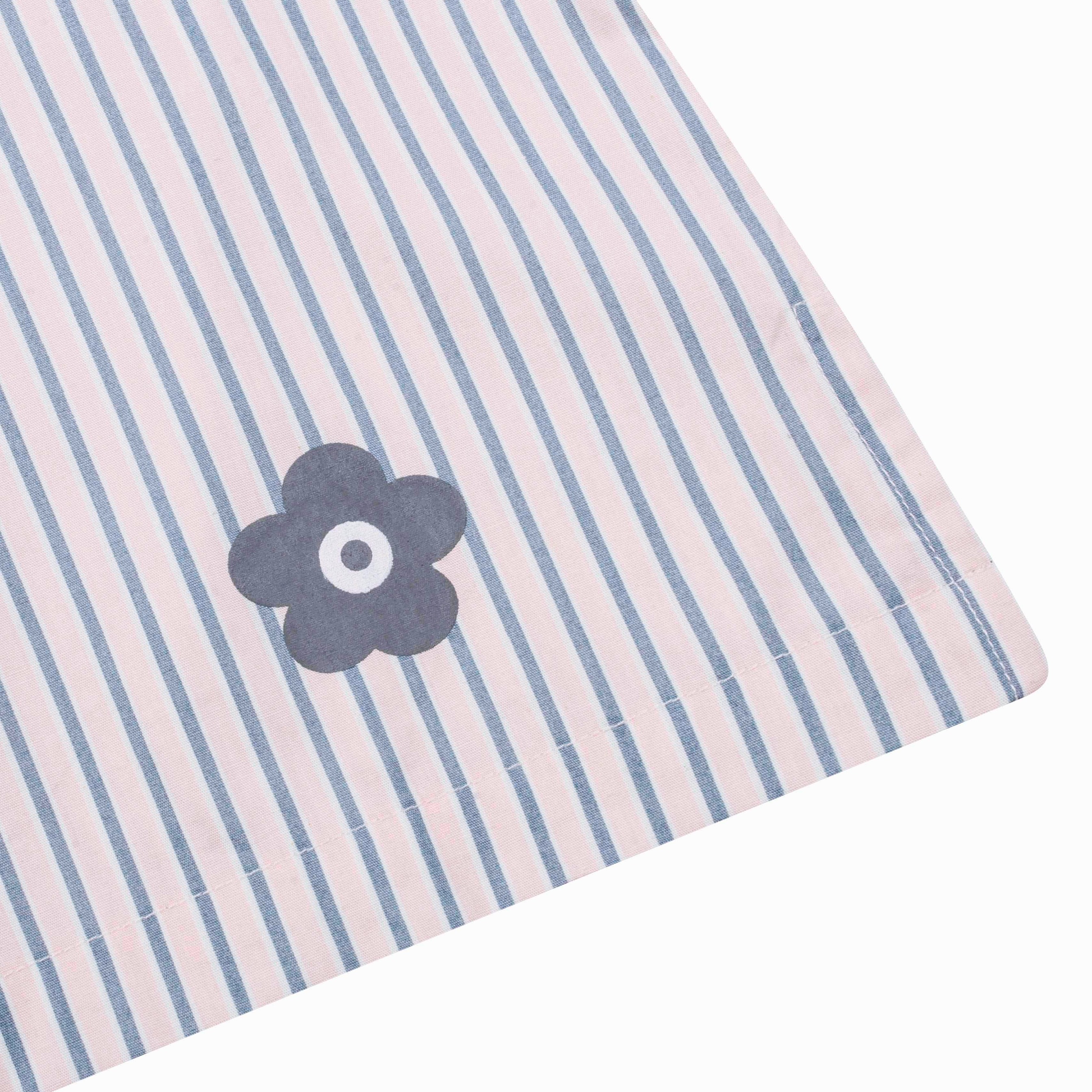 Tome Ame - Tome Ame 01 Stripped Shirt Pink - Kemeja Lengan Panjang Aksen Dasi