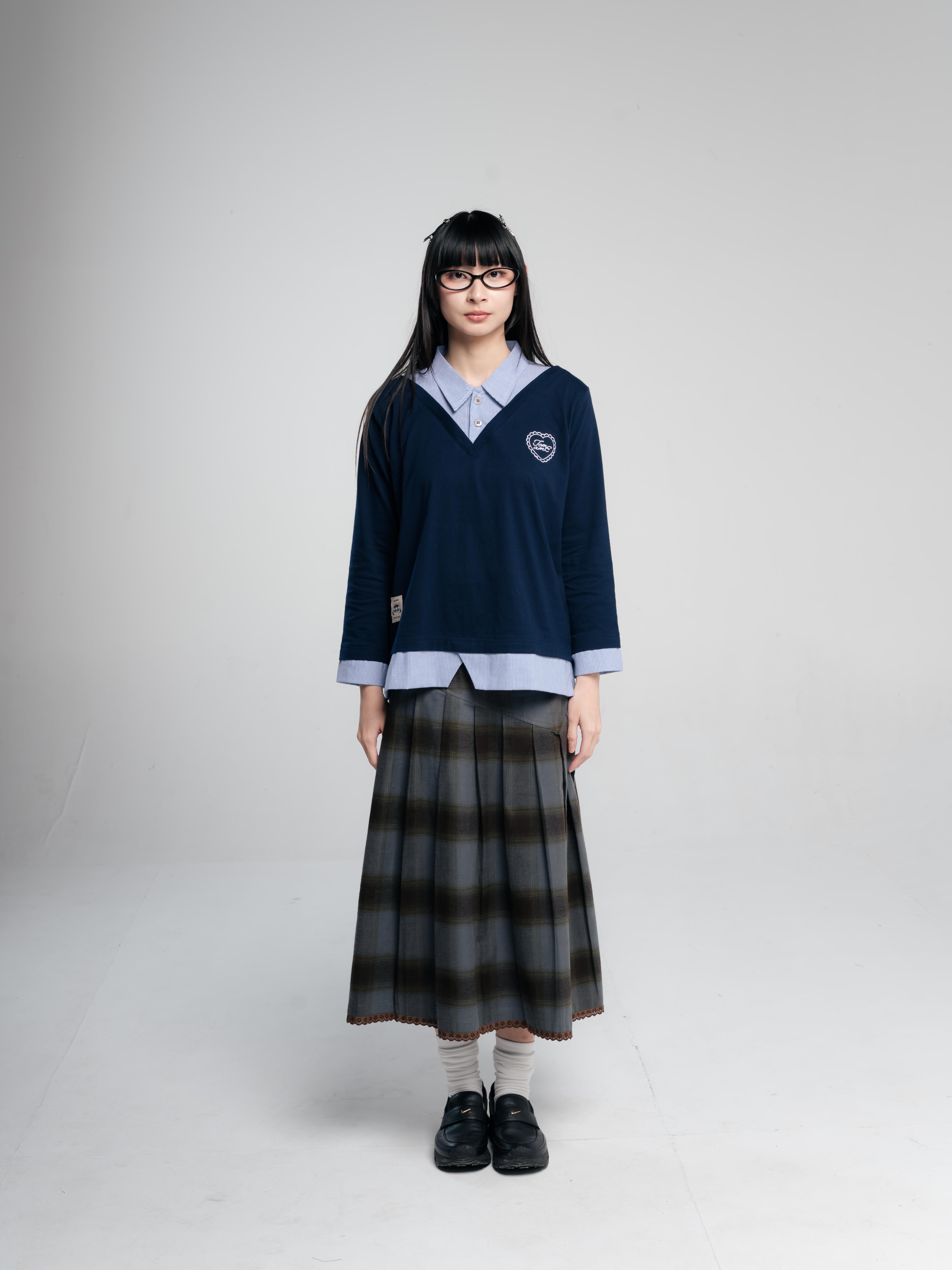 TOME AME - KESHI LAYERED SHIRT - KEMEJA WANITA LENGAN PANJANG