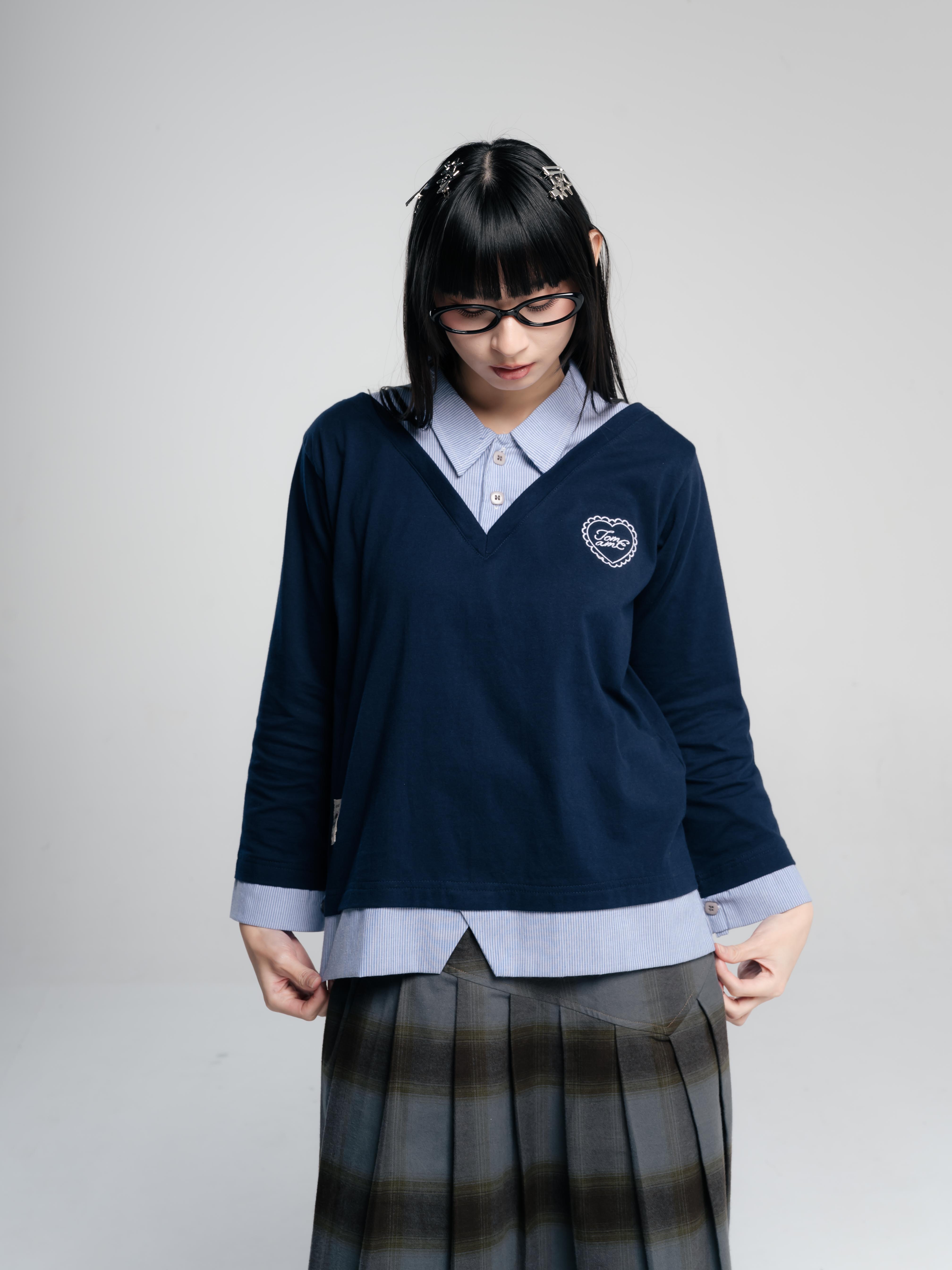 TOME AME - KESHI LAYERED SHIRT - KEMEJA WANITA LENGAN PANJANG