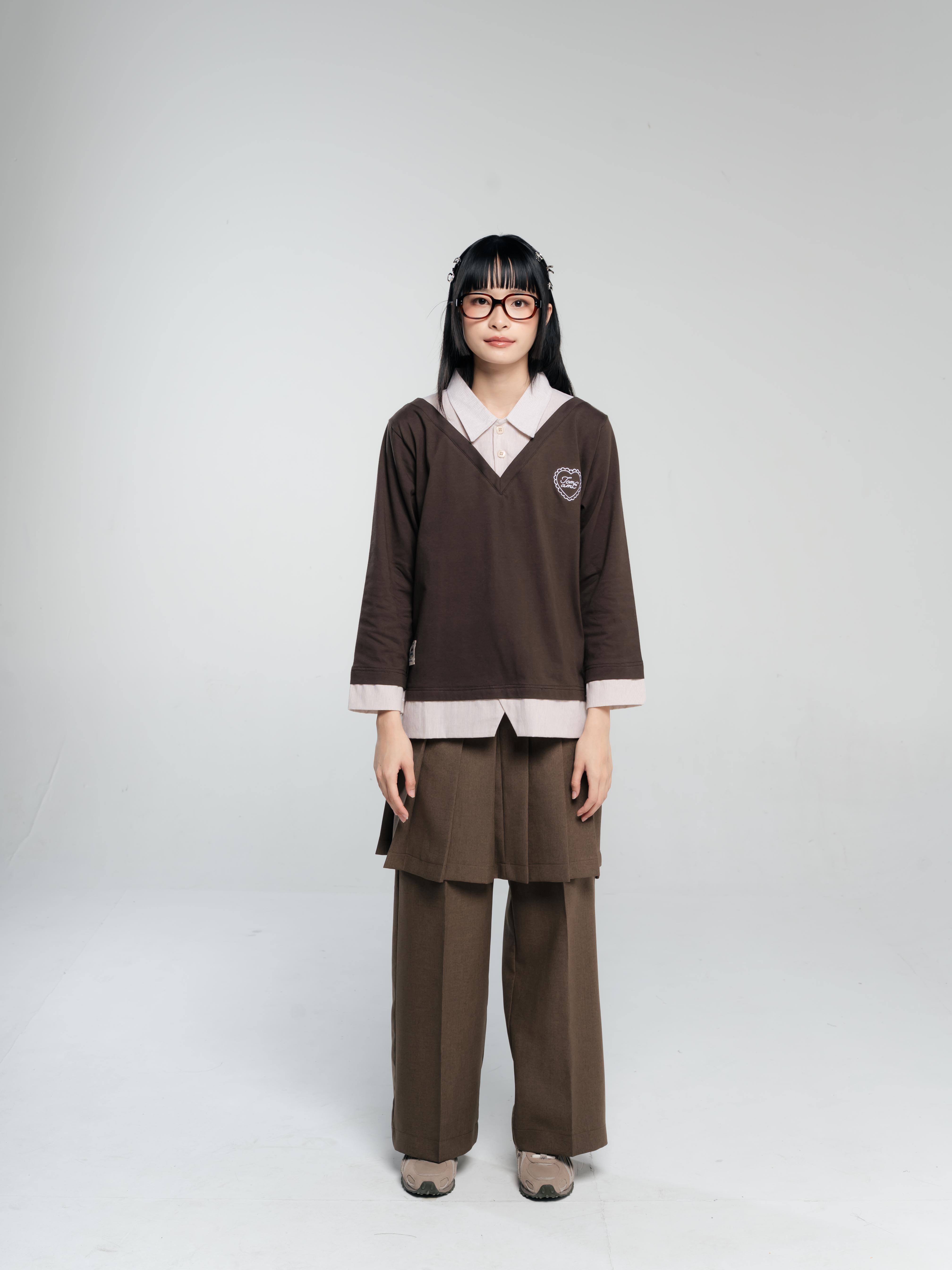 TOME AME - KESHI LAYERED SHIRT - KEMEJA WANITA LENGAN PANJANG