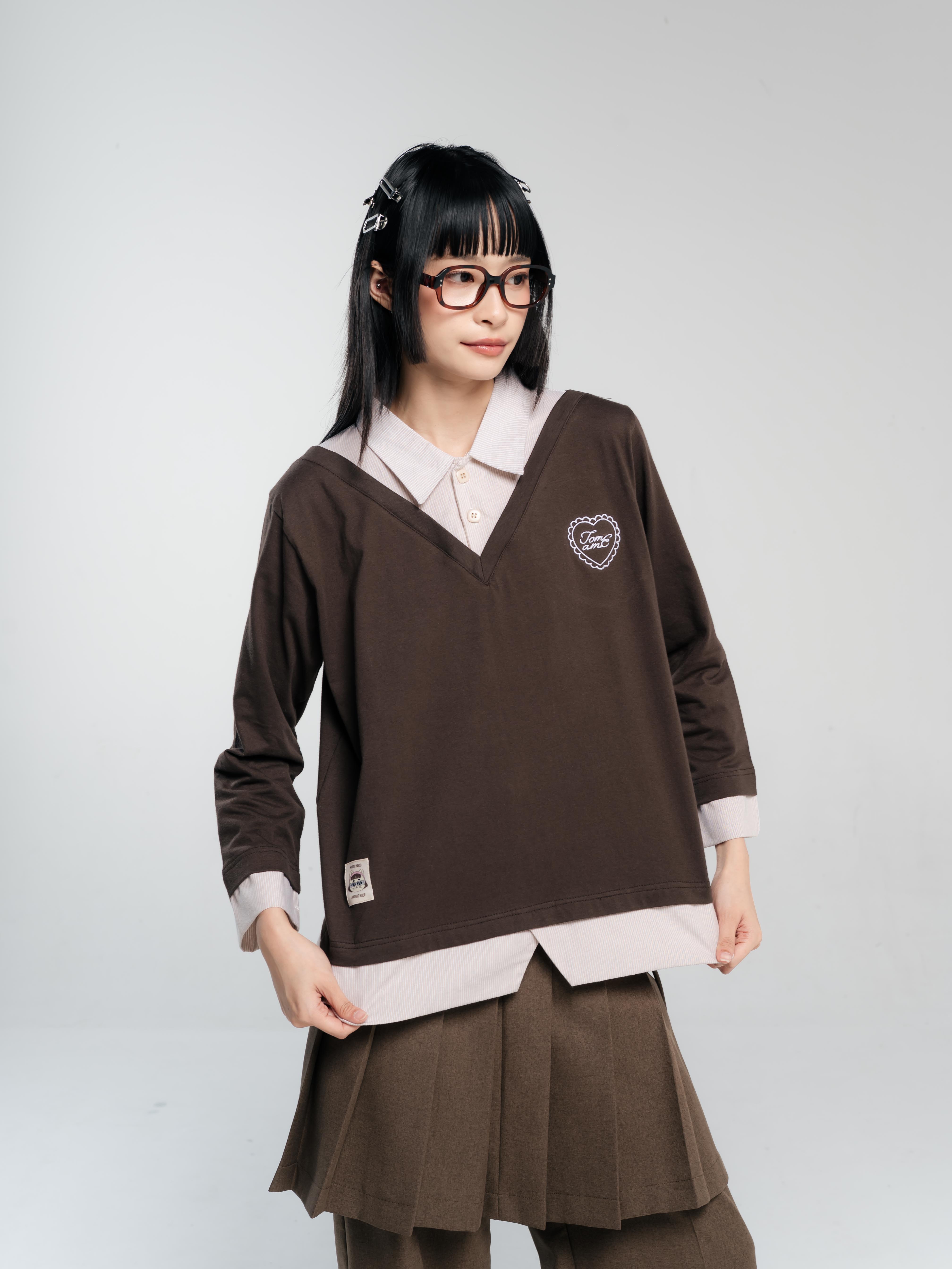 TOME AME - KESHI LAYERED SHIRT - KEMEJA WANITA LENGAN PANJANG