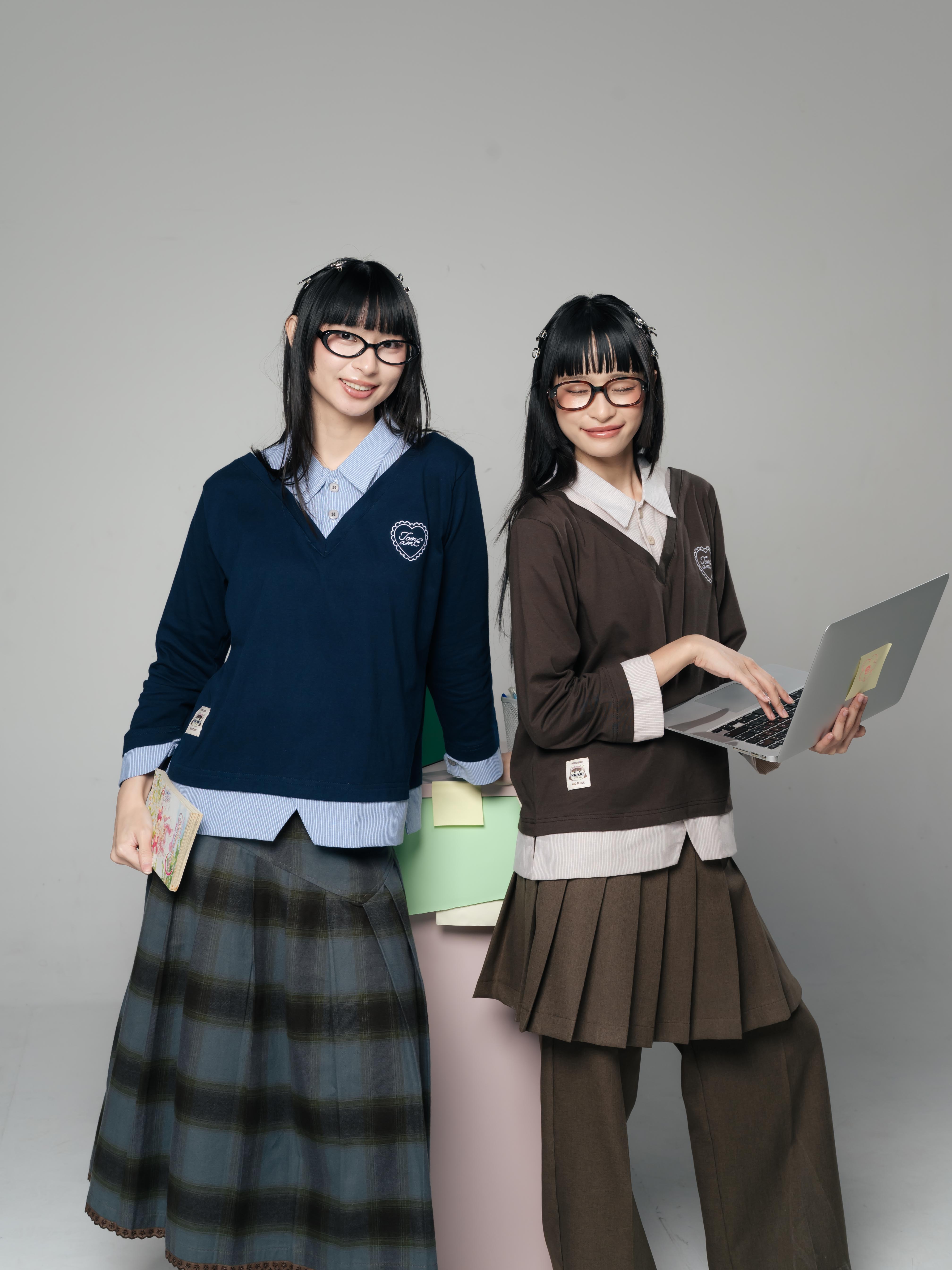 TOME AME - KESHI LAYERED SHIRT - KEMEJA WANITA LENGAN PANJANG