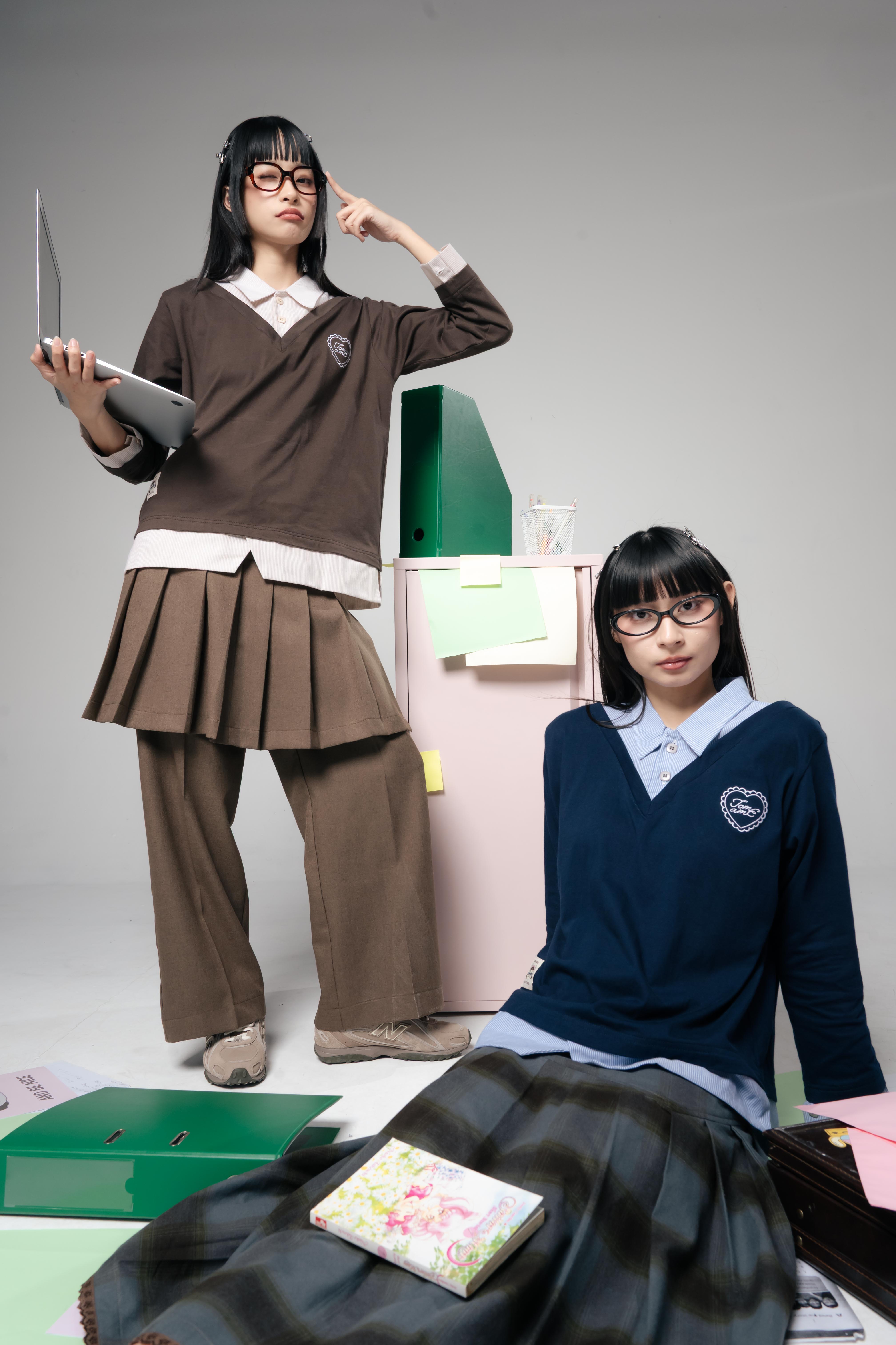 TOME AME - KESHI LAYERED SHIRT - KEMEJA WANITA LENGAN PANJANG