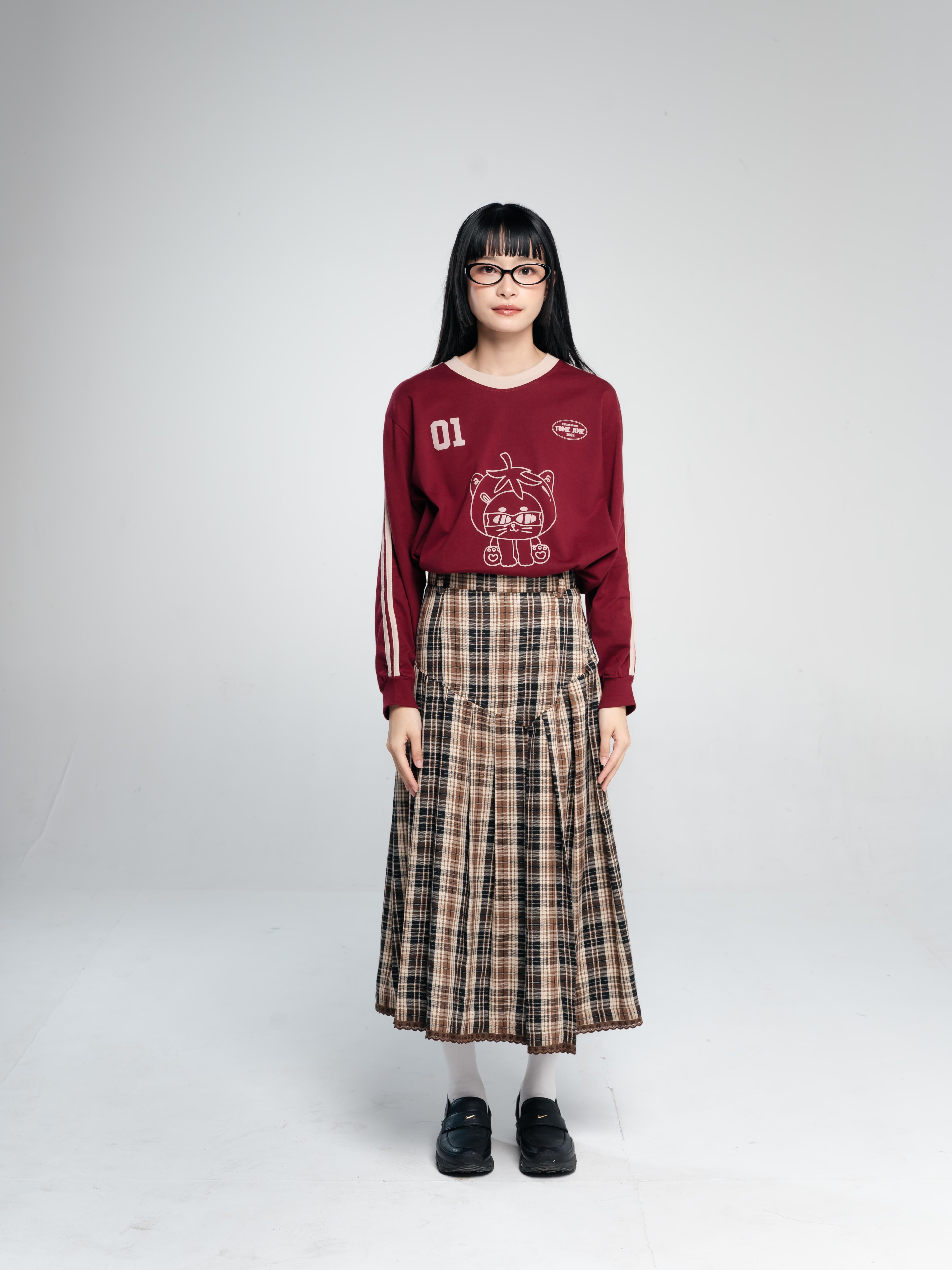 TOME AME - NAKA MAXI SKIRT - ROK TARTAN FLANNEL