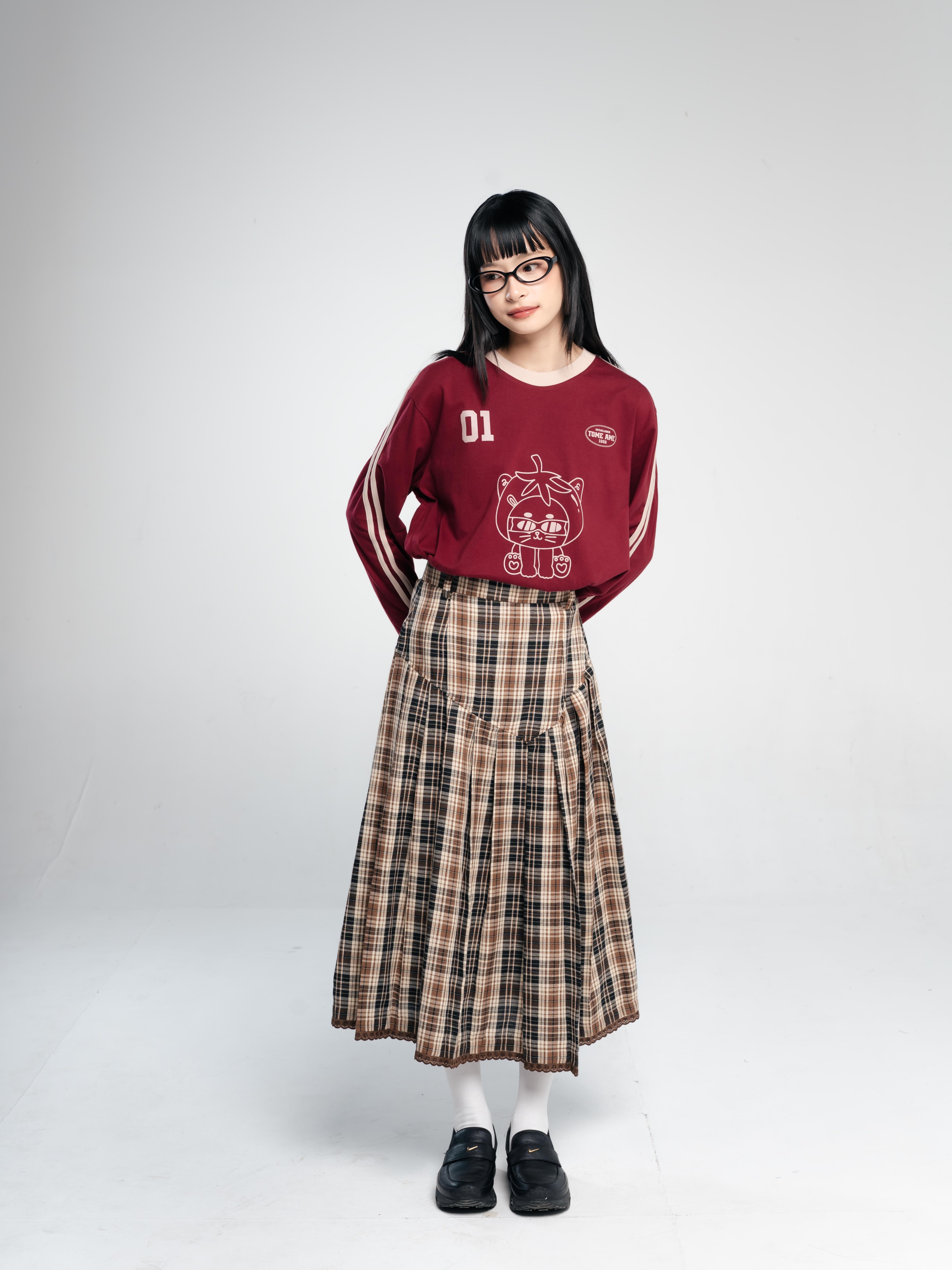 TOME AME - NAKA MAXI SKIRT - ROK TARTAN FLANNEL