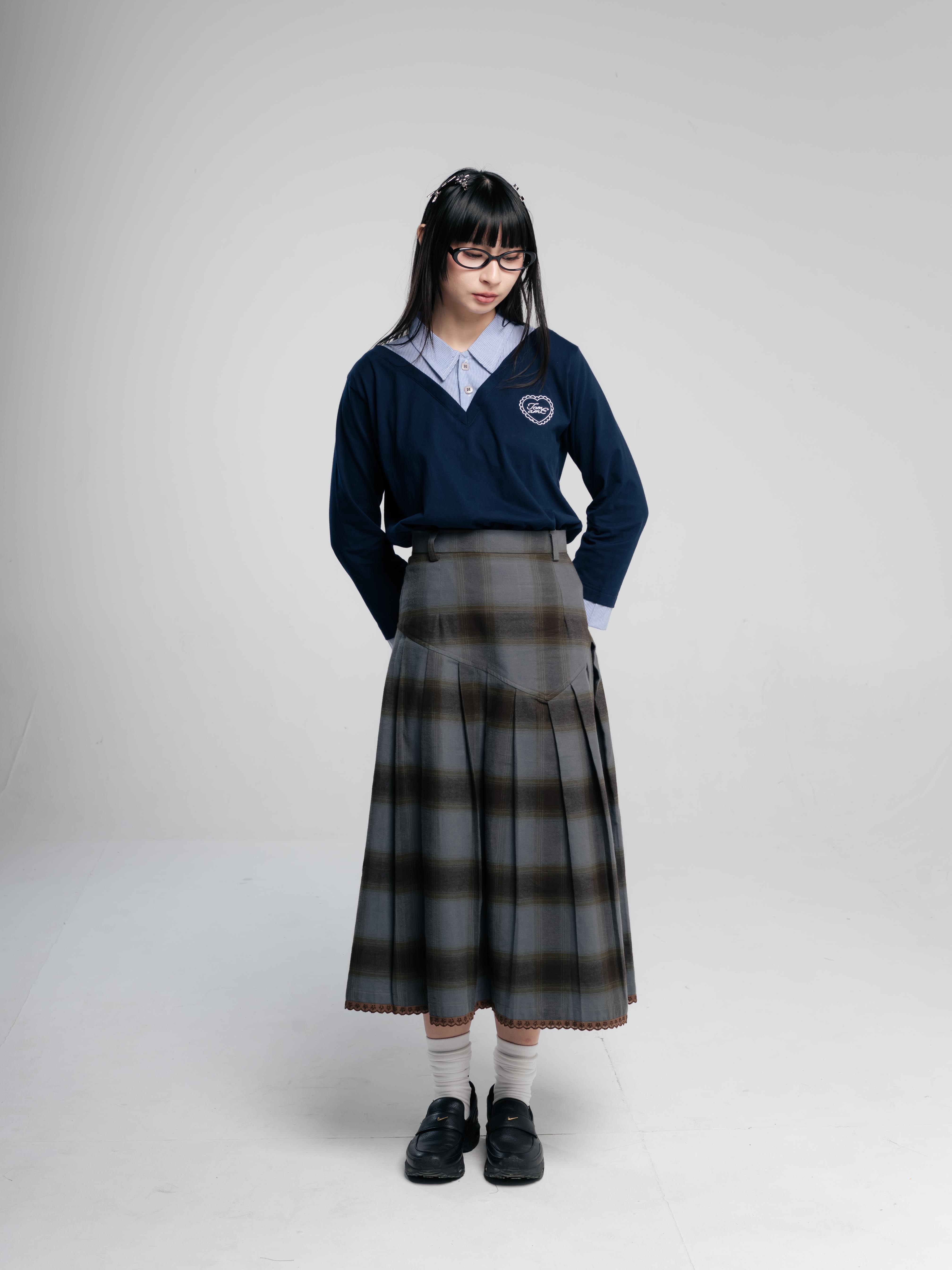 TOME AME - NAKA MAXI SKIRT - ROK TARTAN FLANNEL