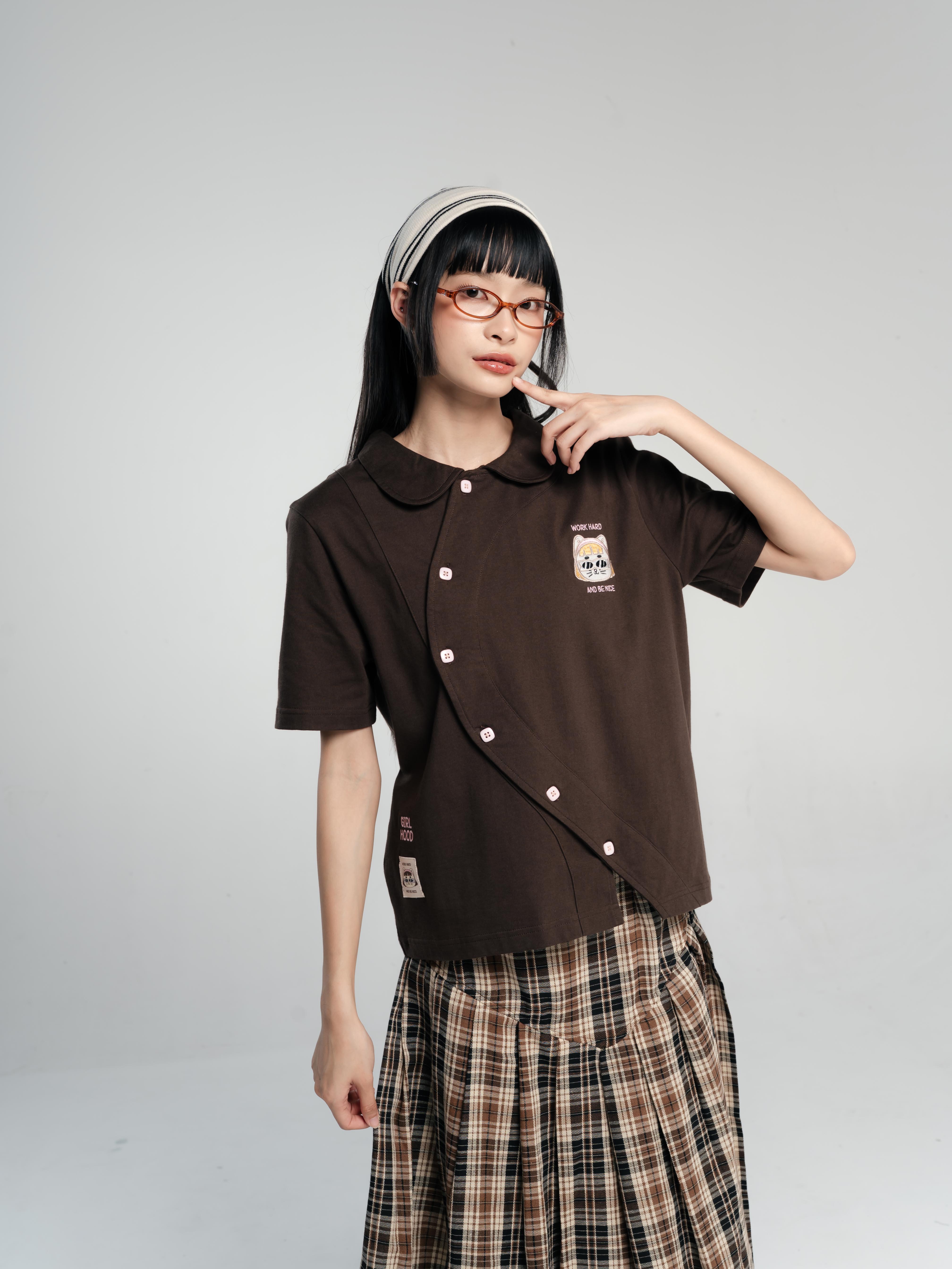 TOME AME - TOTOMI SHORTSLEEVE BUTTON - T SHIRT LENGAN PENDEK 20S