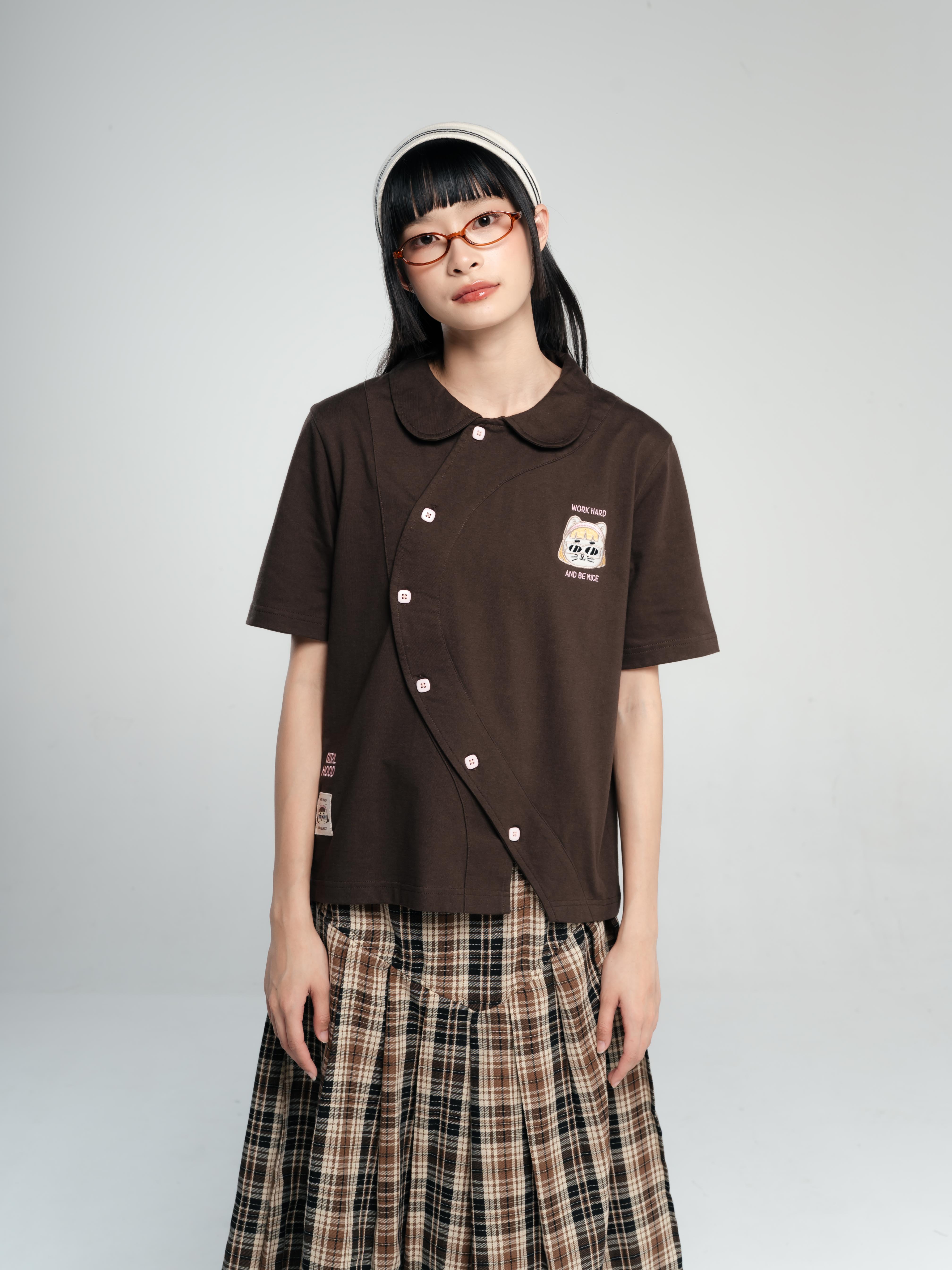 TOME AME - TOTOMI SHORTSLEEVE BUTTON - T SHIRT LENGAN PENDEK 20S