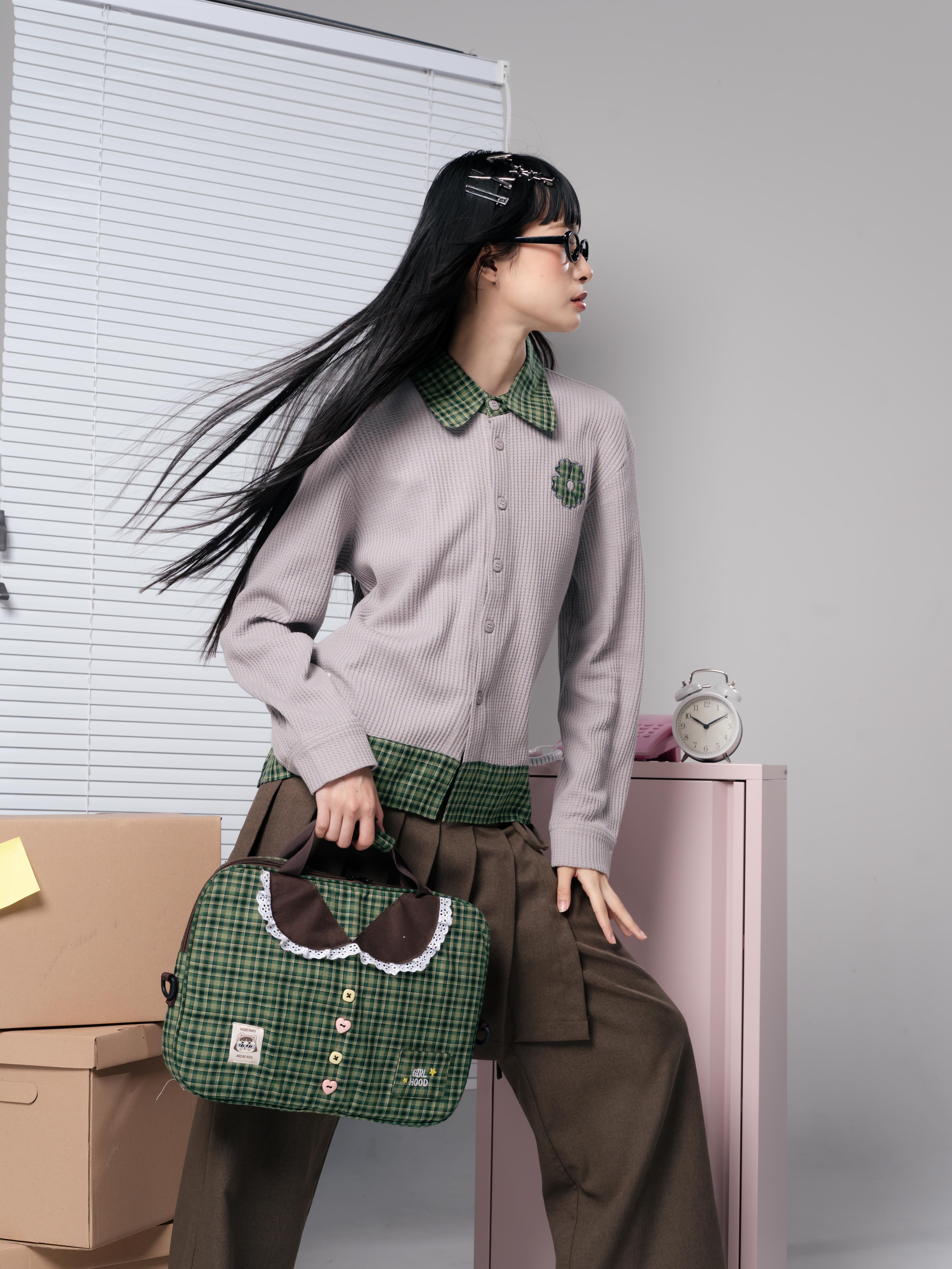 TOME AME - MINJI PLAID LAPTOP SLEEVE - TAS LAPTOP MOTIF KOTAK