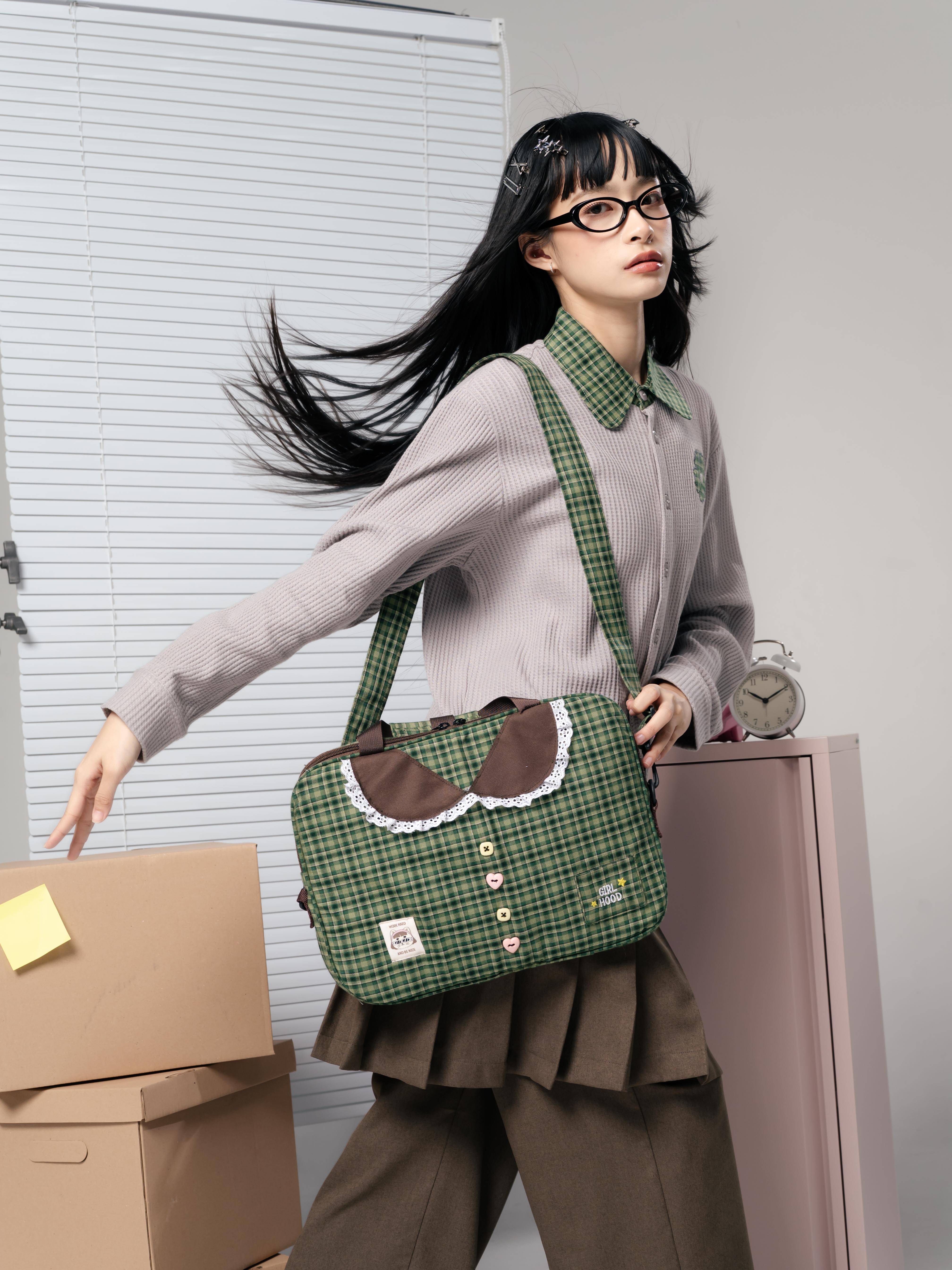 TOME AME - MINJI PLAID LAPTOP SLEEVE - TAS LAPTOP MOTIF KOTAK
