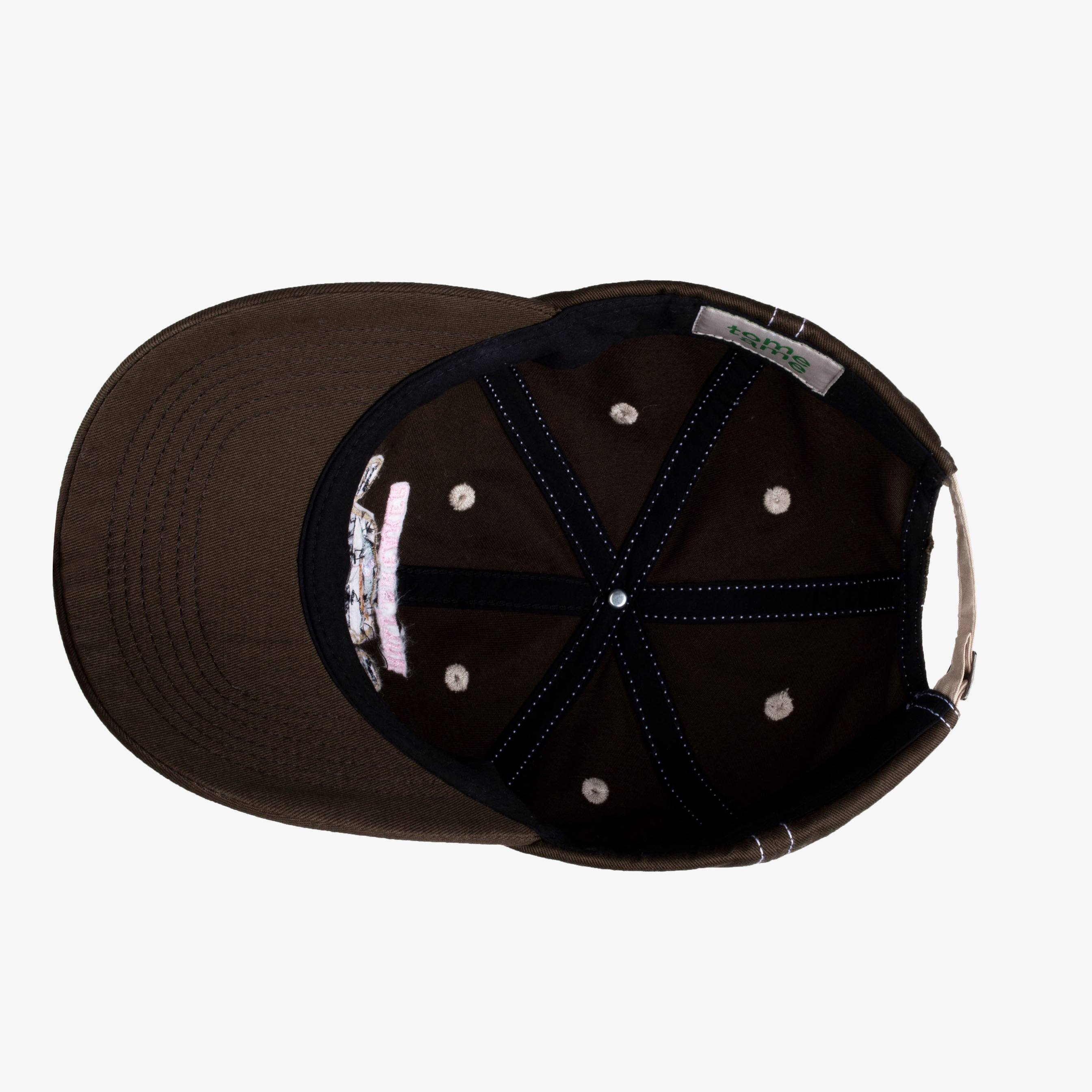 Tome Ame - Meow Cap Brown - Topi Baseball Embroidery Coklat