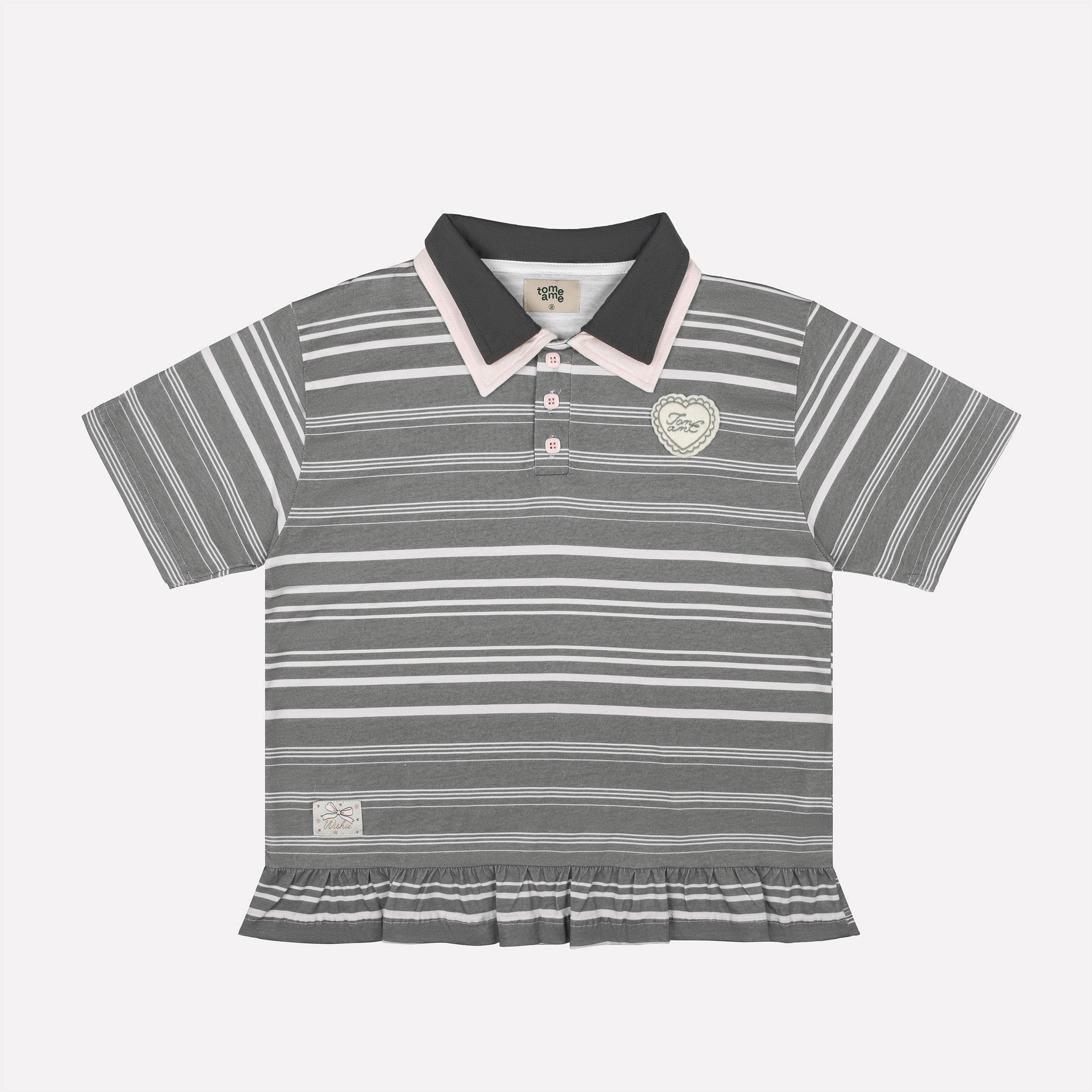 Tome Ame - Kasumi Stripe Shirt Shortsleeve - Kemeja Lengan Pendek Wanita Motif Garis
