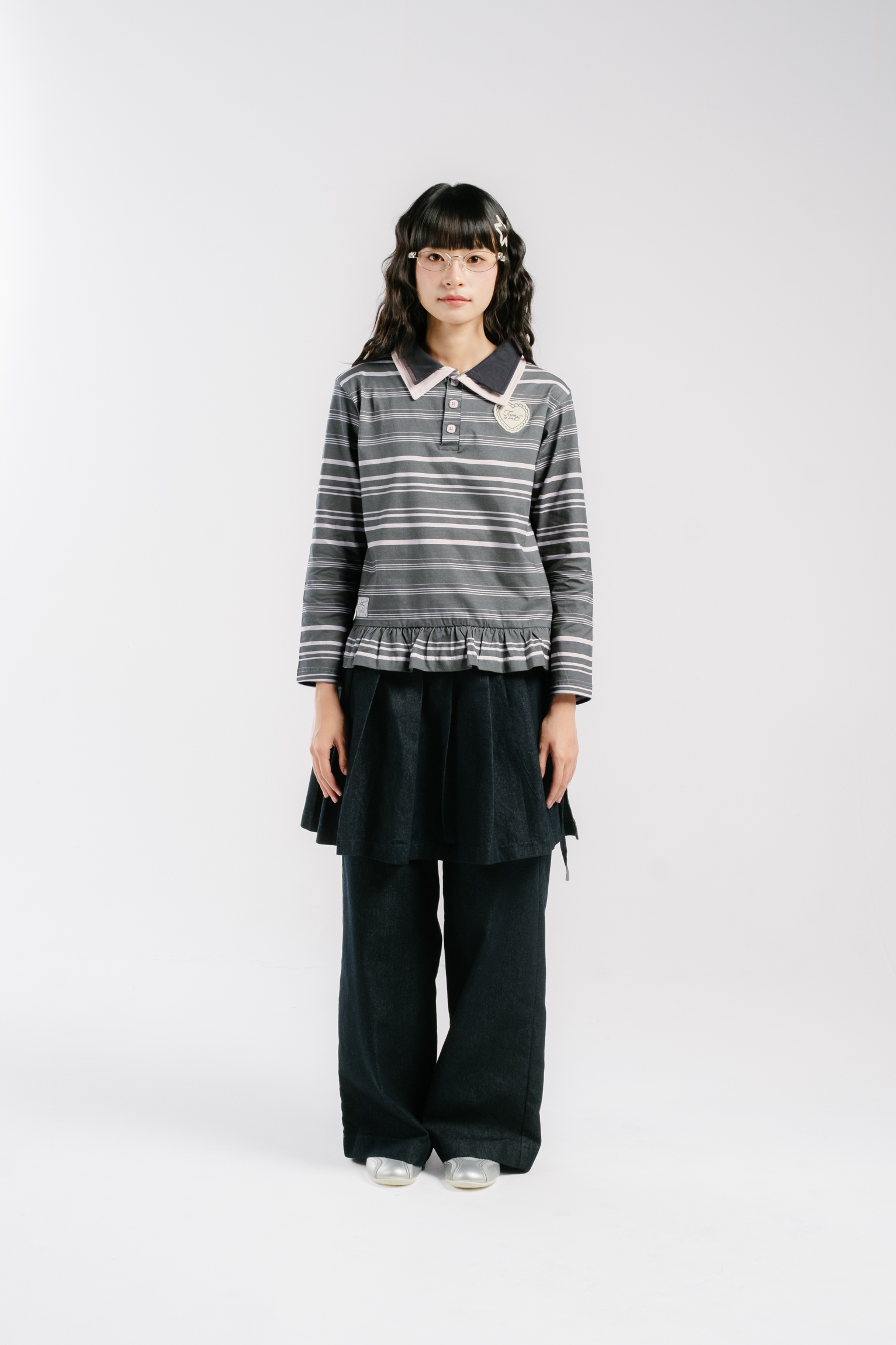 Tome Ame - Kasumi Stripe Shirt Longsleeve - Kemeja Lengan Panjang Wanita Motif Garis