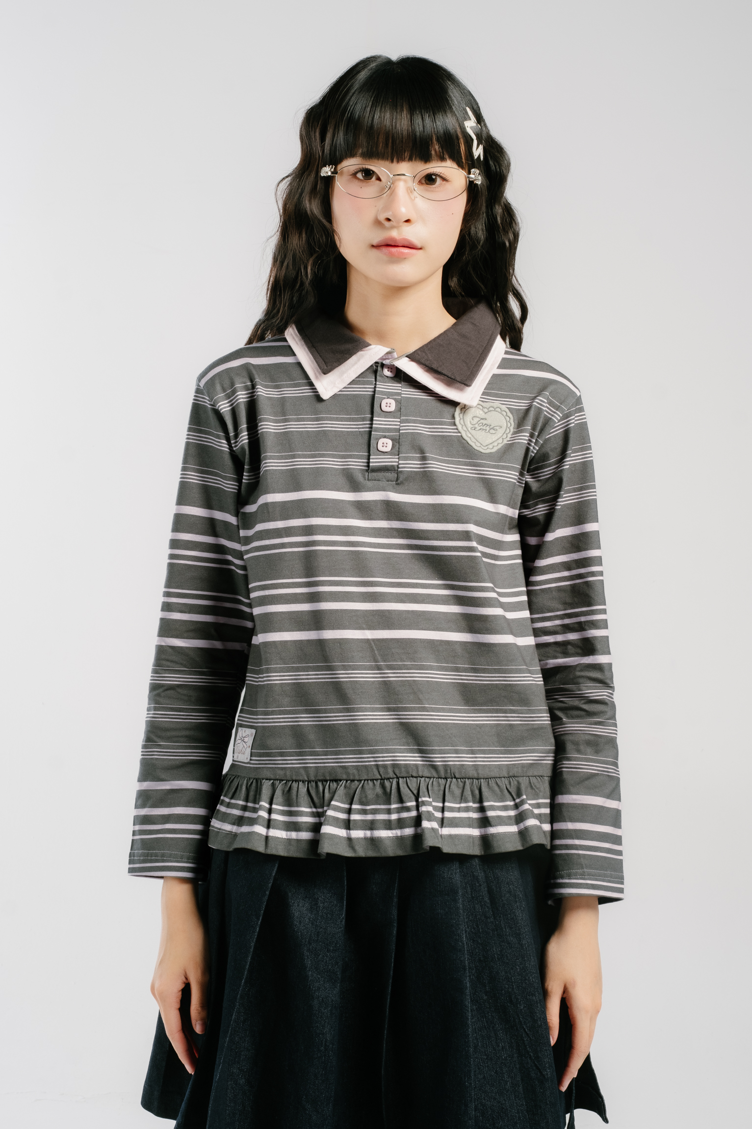 Tome Ame - Kasumi Stripe Shirt Longsleeve - Kemeja Lengan Panjang Wanita Motif Garis