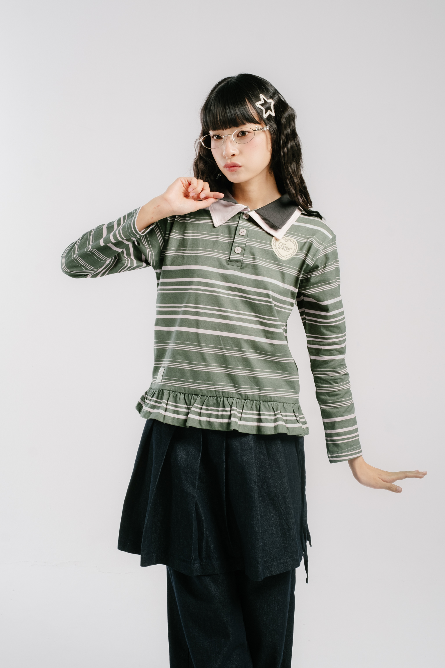 Tome Ame - Kasumi Stripe Shirt Longsleeve - Kemeja Lengan Panjang Wanita Motif Garis