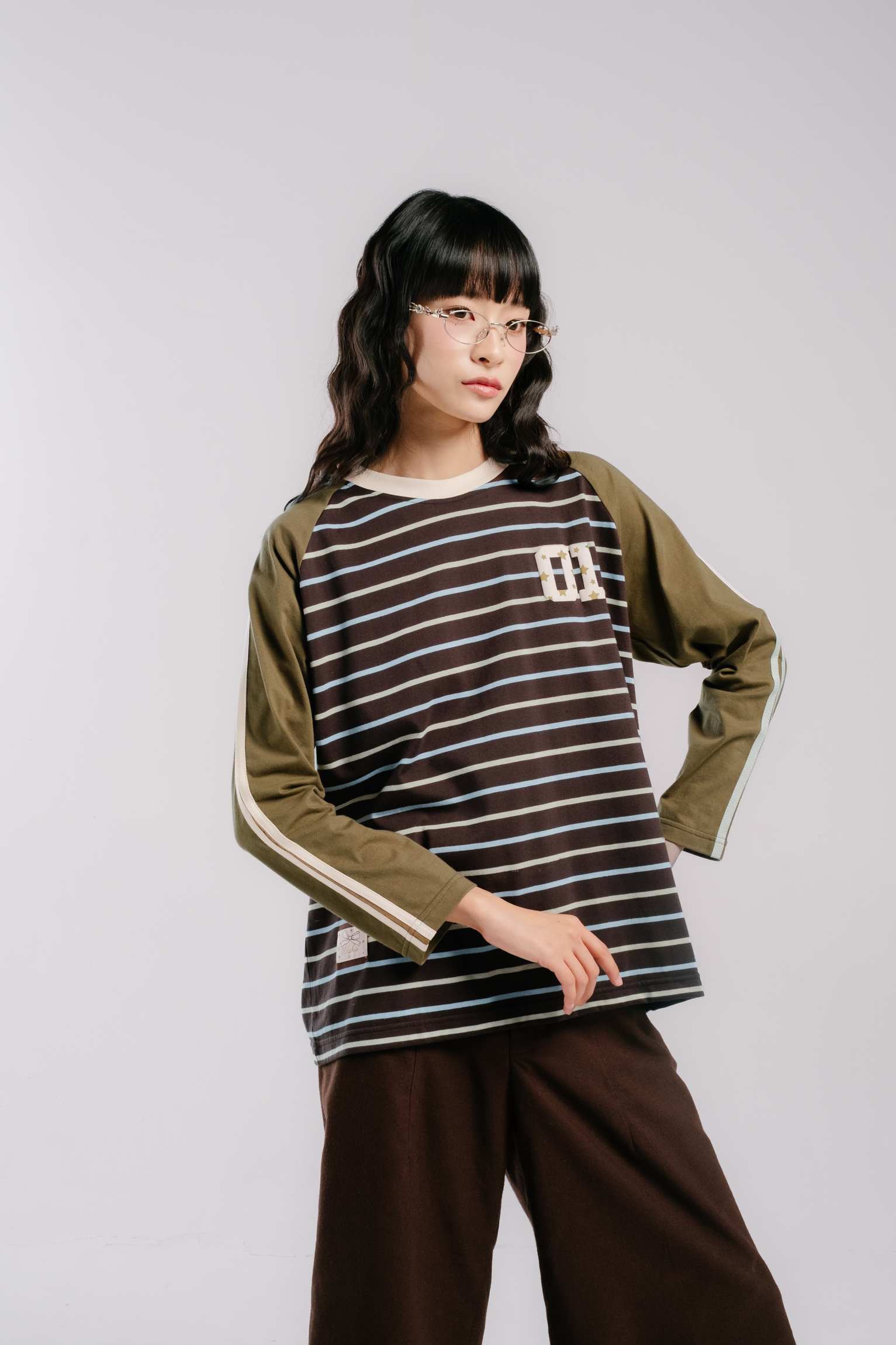 Tome Ame - Yoru Stripe T Shirt Longsleeve - Kaos Lengan Panjang Wanita Motif Garis