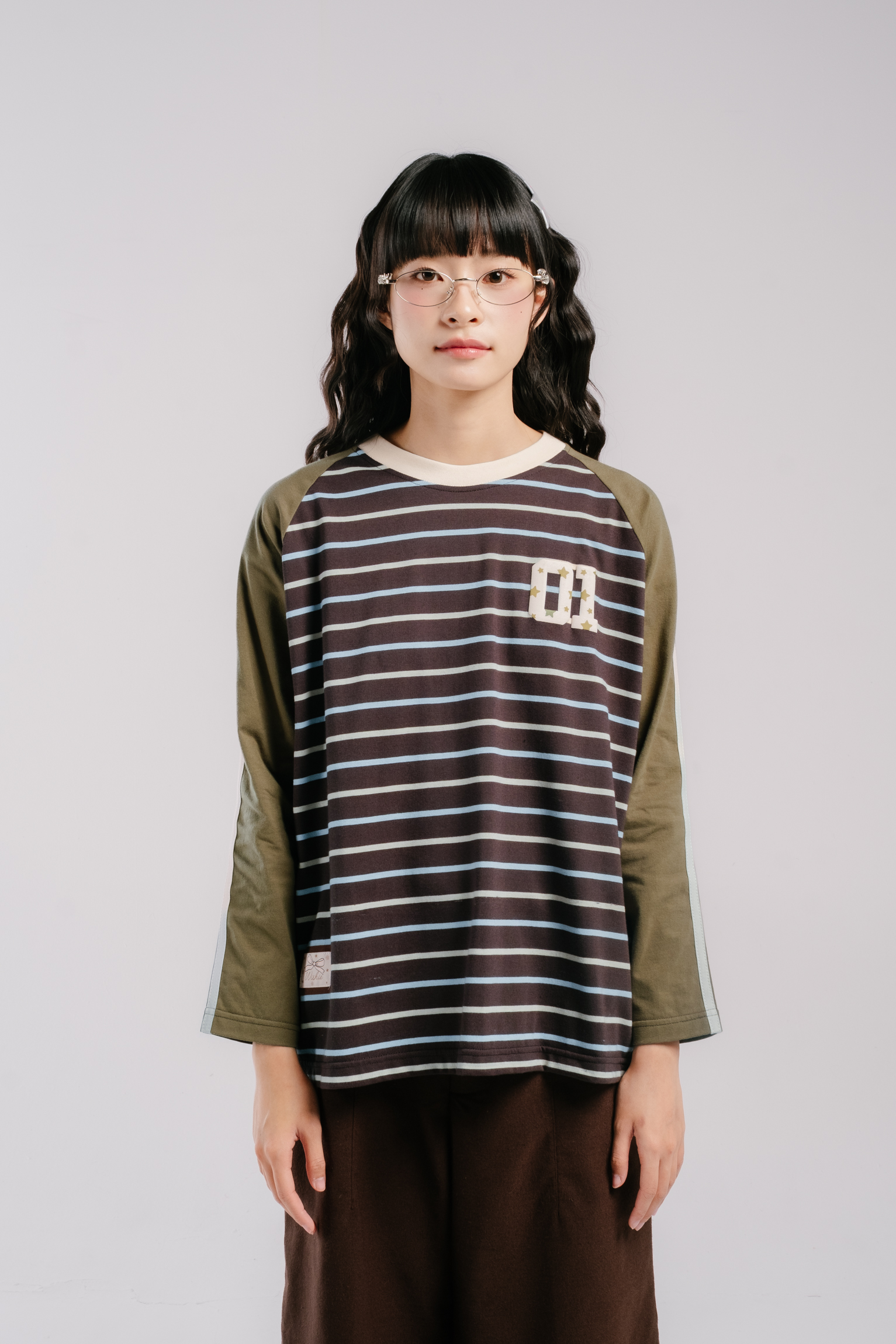 Tome Ame - Yoru Stripe T Shirt Longsleeve - Kaos Lengan Panjang Wanita Motif Garis