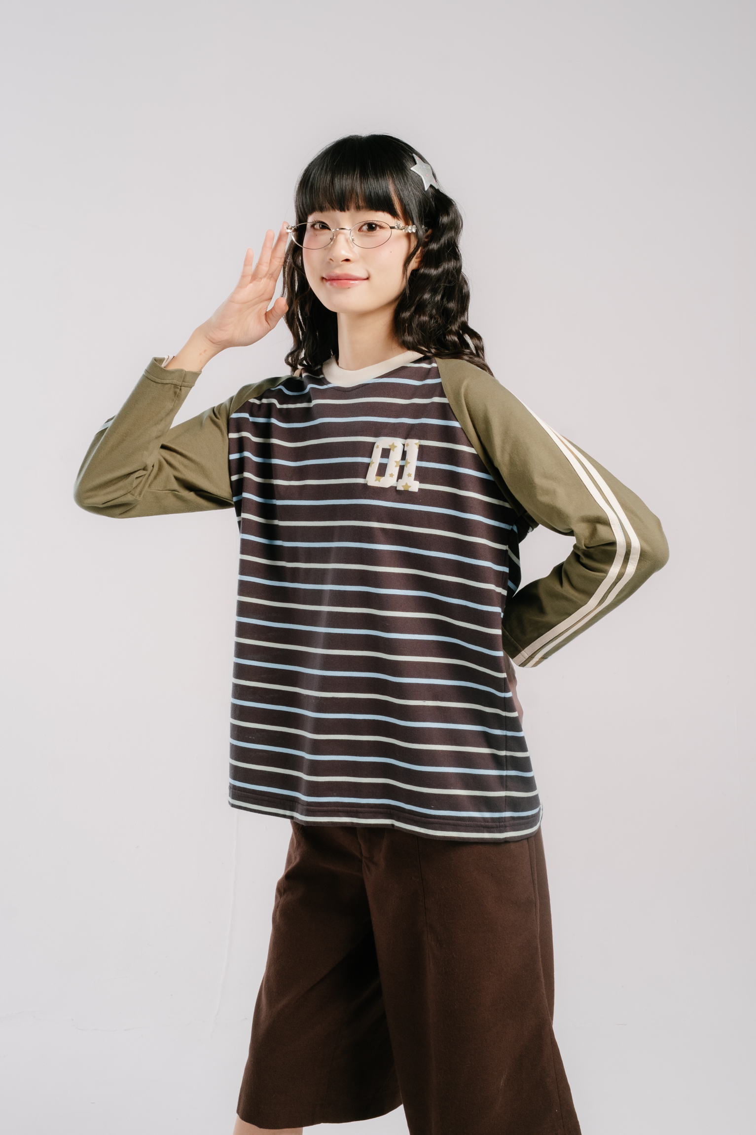 Tome Ame - Yoru Stripe T Shirt Longsleeve - Kaos Lengan Panjang Wanita Motif Garis