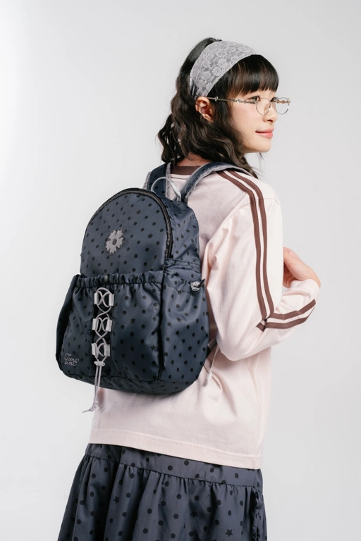 Tome Ame - Azzura Midi Backpack Polka Dot - Tas Ransel Motif Polka Dot