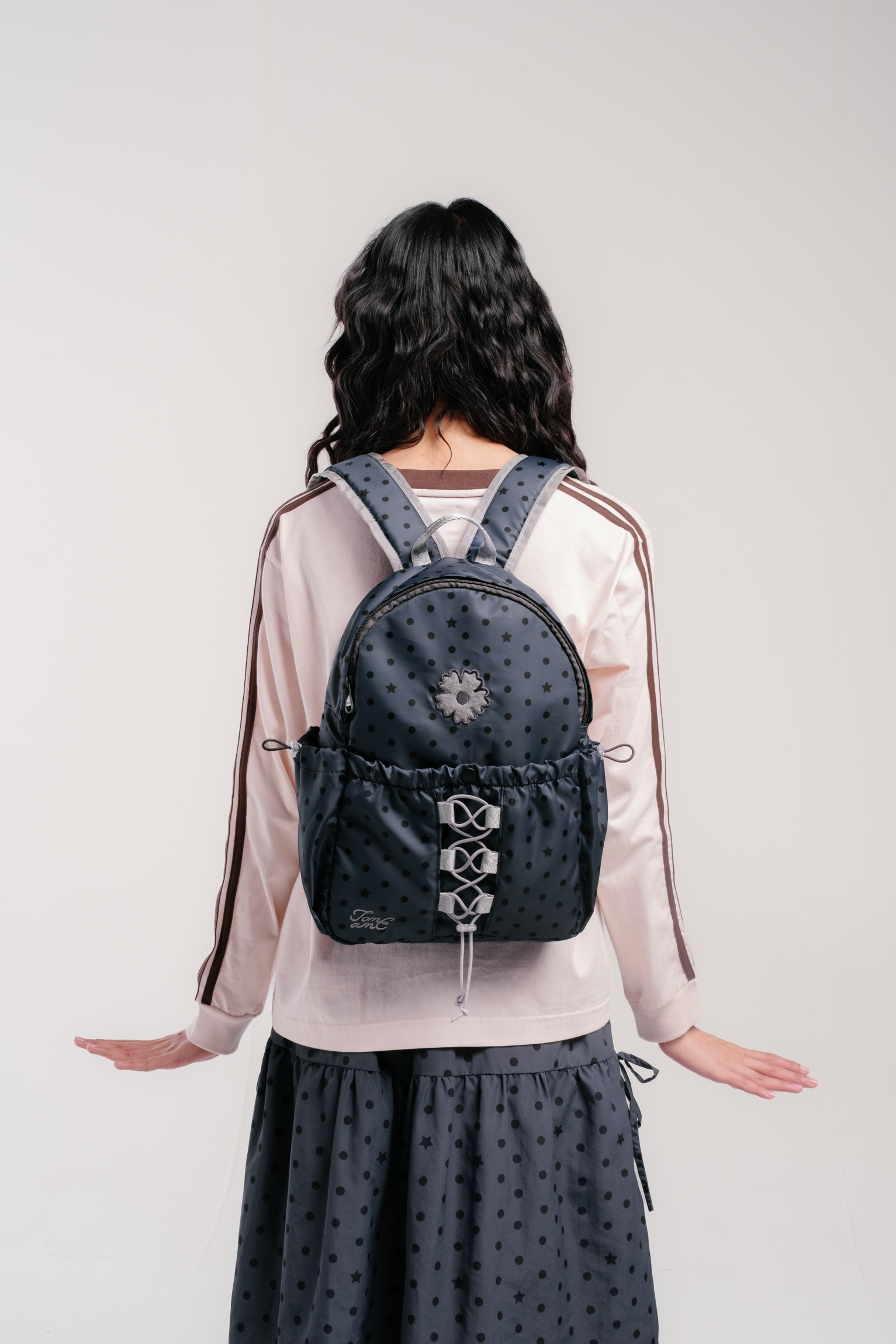 Tome Ame - Azzura Midi Backpack Polka Dot - Tas Ransel Motif Polka Dot