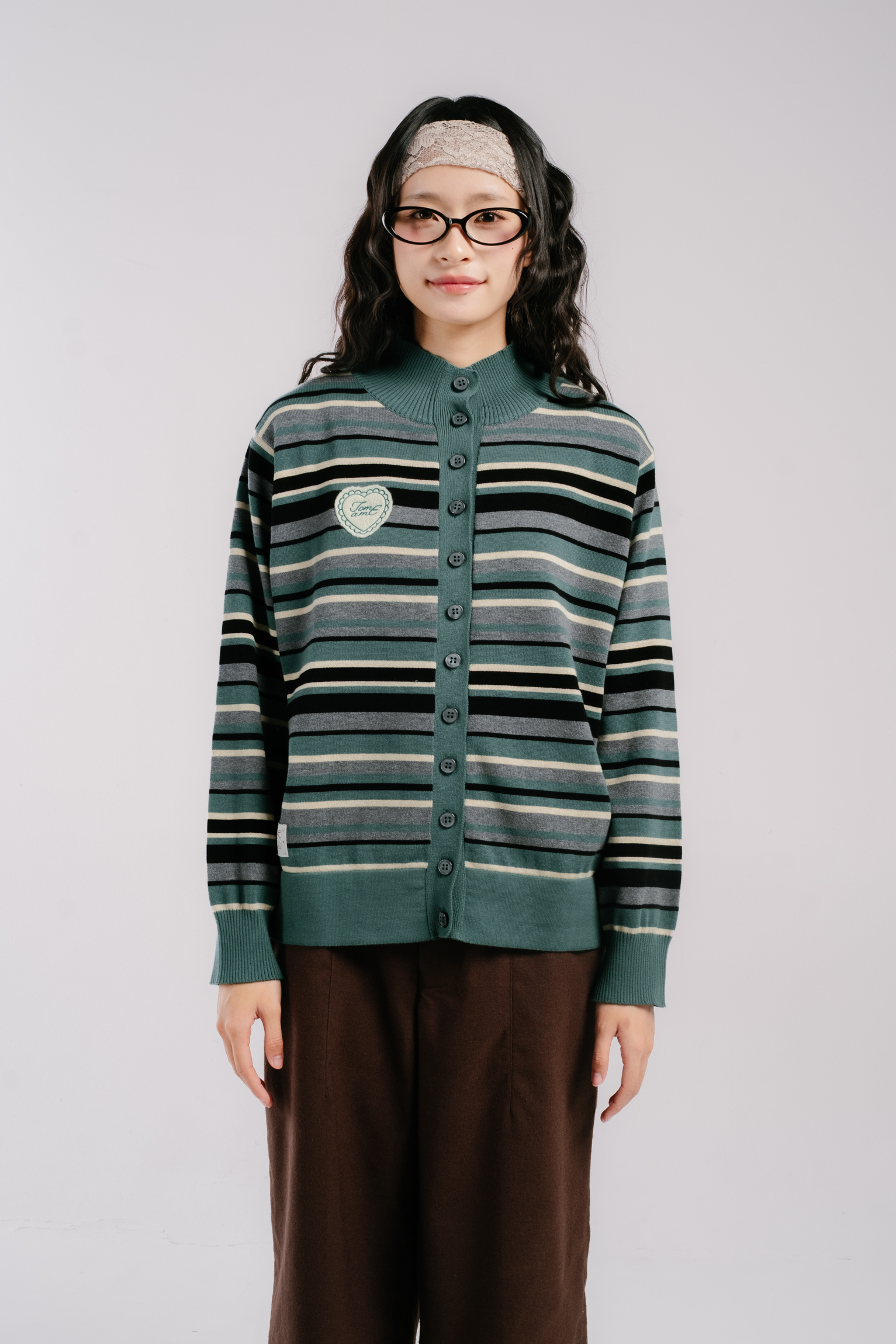 Tome Ame - Lura Stripe Knitwear Longsleeve - Knitwear Lengan Panjang Motif Garis Wanita