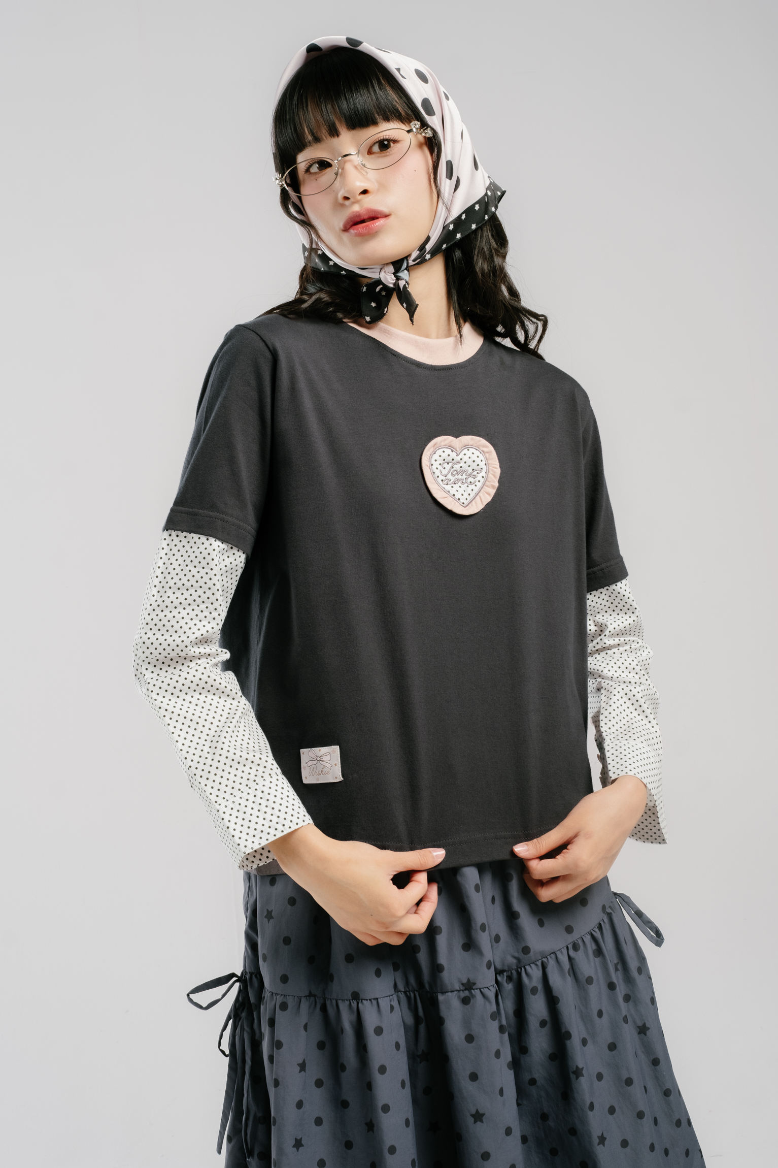 Tome Ame - Yumeko Layered Longsleeve - Kaos Lengan Panjang Wanita