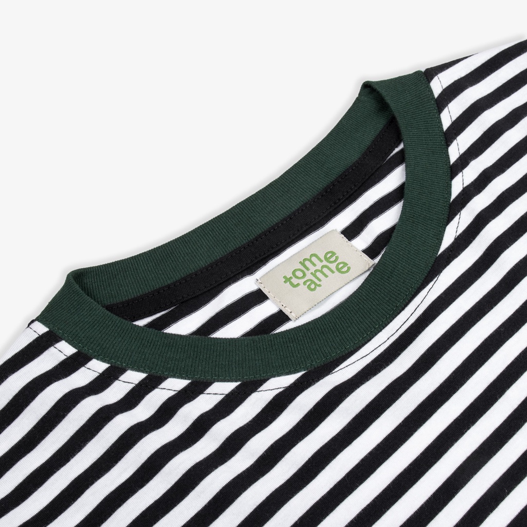 Tome Ame - Mina Striped Oversize Tee Black