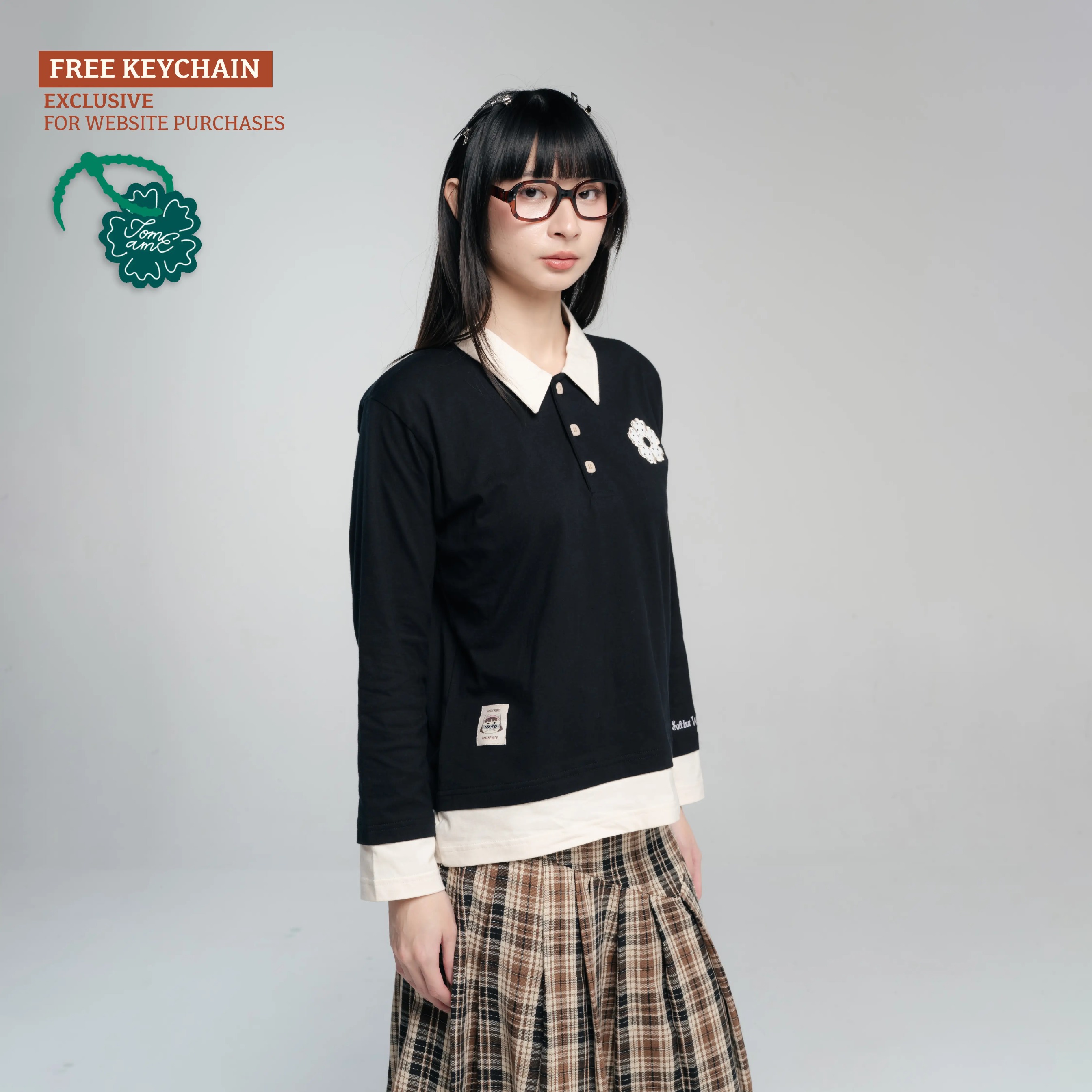 TOME AME - CHIKAKO LAYERED SHIRT - KEMEJA WANITA LENGAN PANJANG