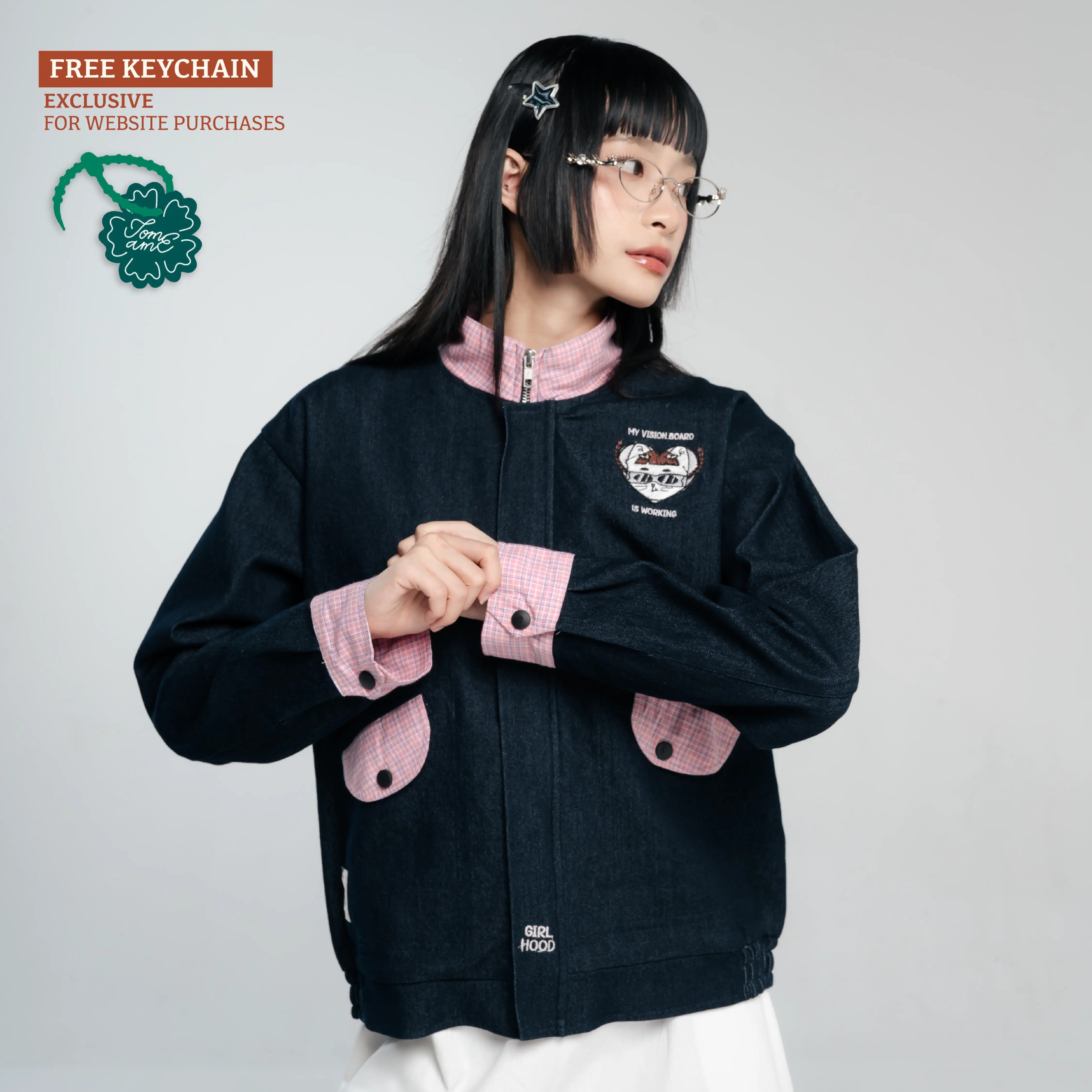 TOME AME - KOKORO DENIM JACKET - JAKET OUTER WANITA