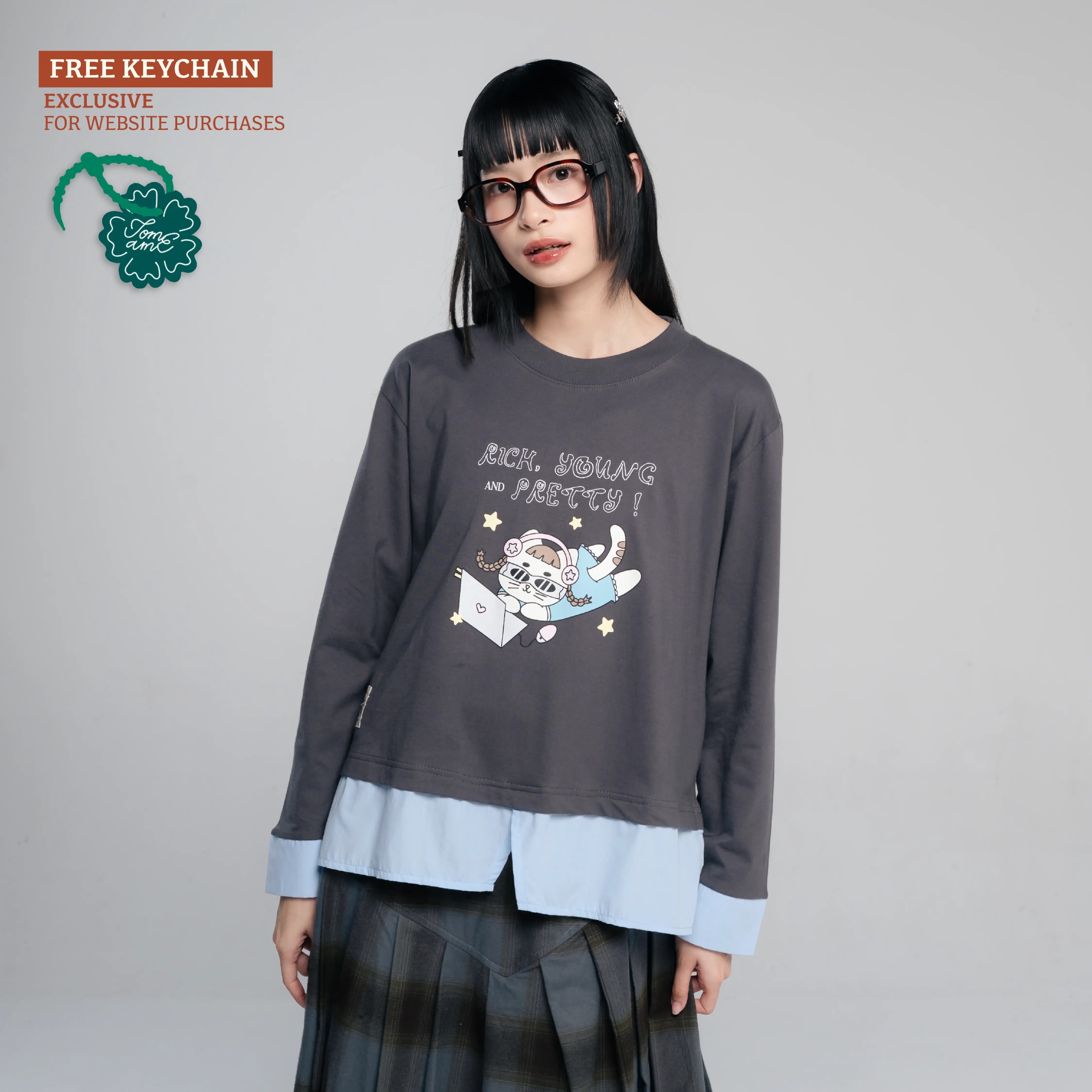TOME AME - FUJI LAYERED LONGSLEEVE - KAOS LENGAN PANJANG