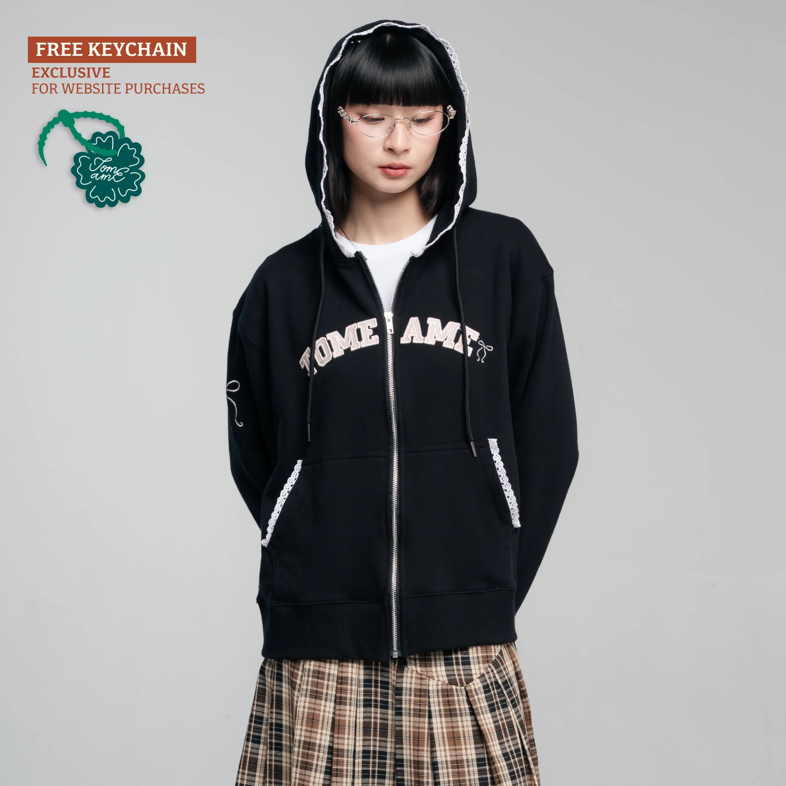 TOME AME - SEIJI SWEATER HOODIE ZIPPER - HOODIE WANITA