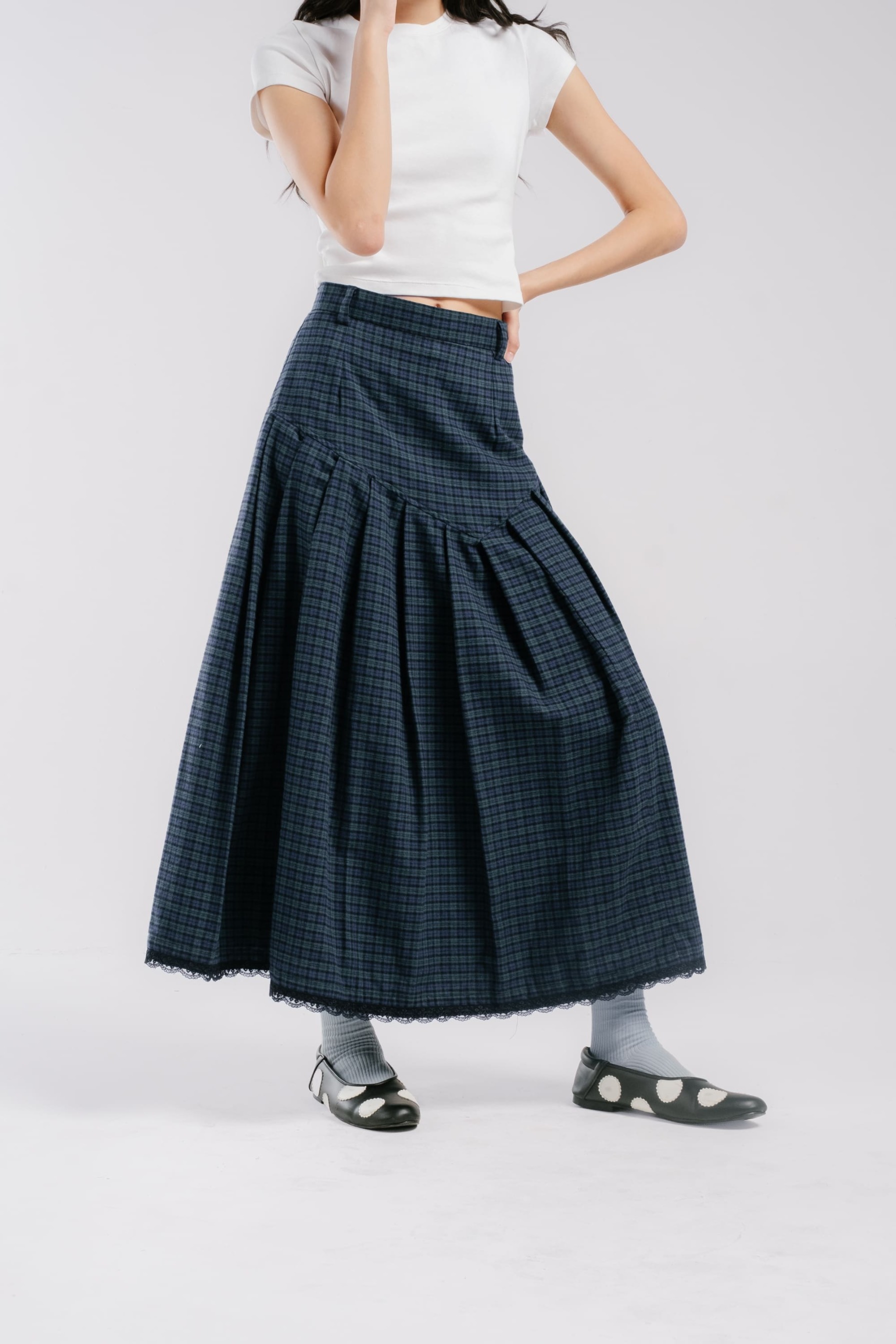 TOME AME - NAKA MAXI SKIRT - ROK TARTAN FLANNEL