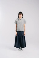 Tome Ame - Hanami Short Polo Shirt - T Shirt Polo Lengan Pendek Aksen Kancing